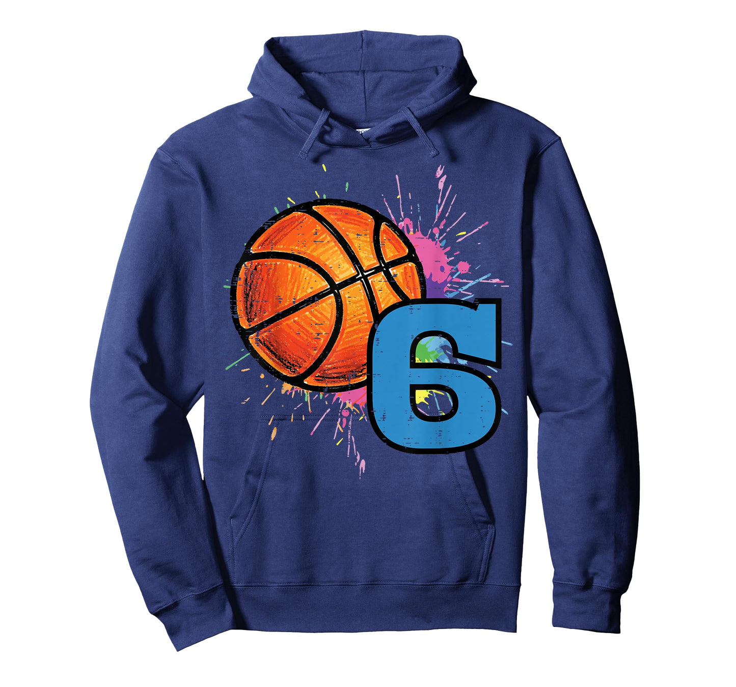 6th Birthday Basketball 6 Year Old Bday Sports Boys Kids T-Shirt