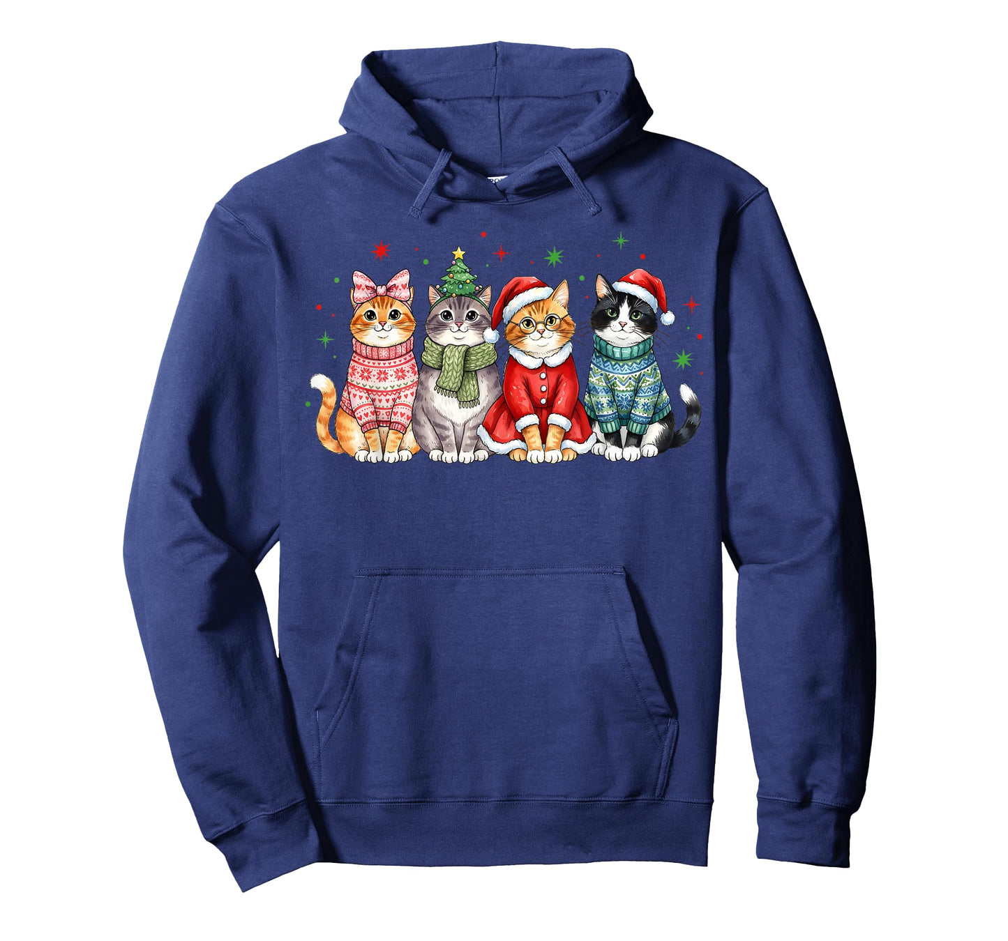 Funny Cat Christmas Xmas Holiday Santa Design Girls Boys T-Shirt