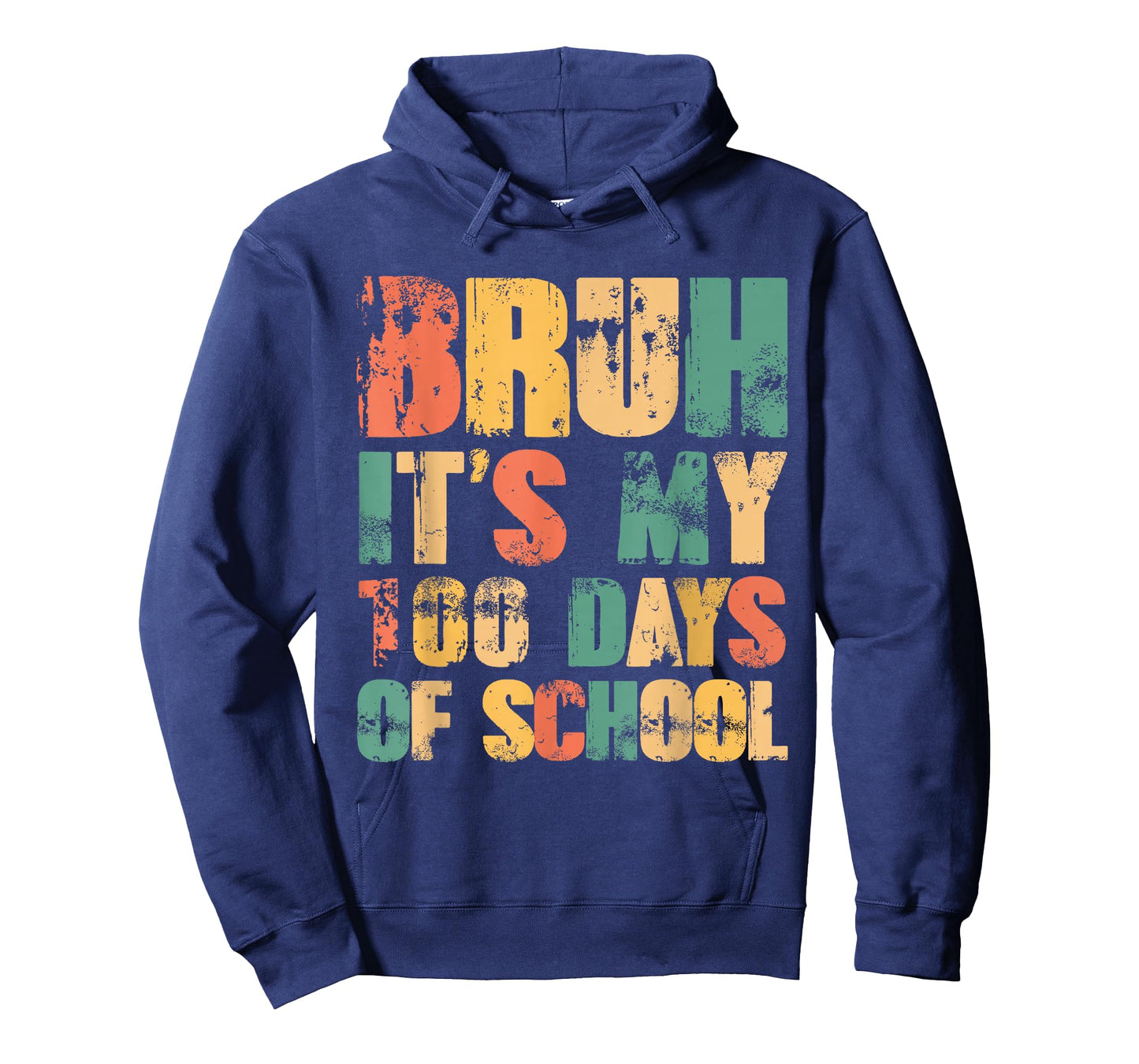 Bruh It's My 100 Days of School Vintage Funny Teachers Kids T-Shirt