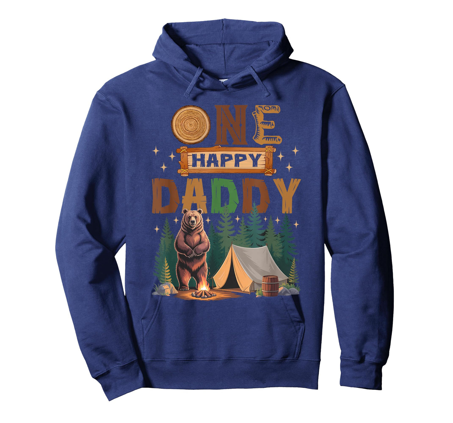 One Happy Daddy Camper 1St Birthday Camping Bear T-Shirt