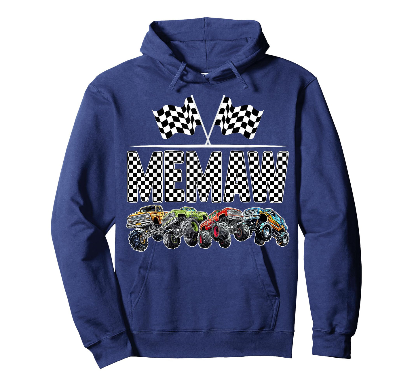 Memaw Retro Monster Truck Family Birthday Matching T-Shirt