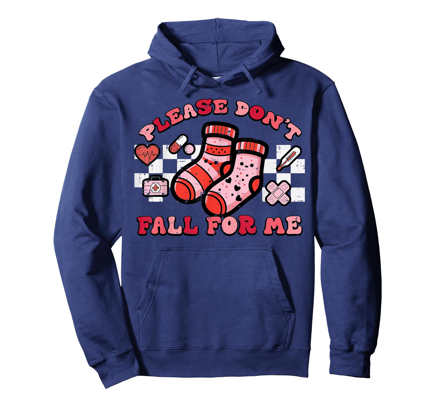 Valentines Day Nurse Socks Dont Fall for Me Scrub Top Women T-Shirt