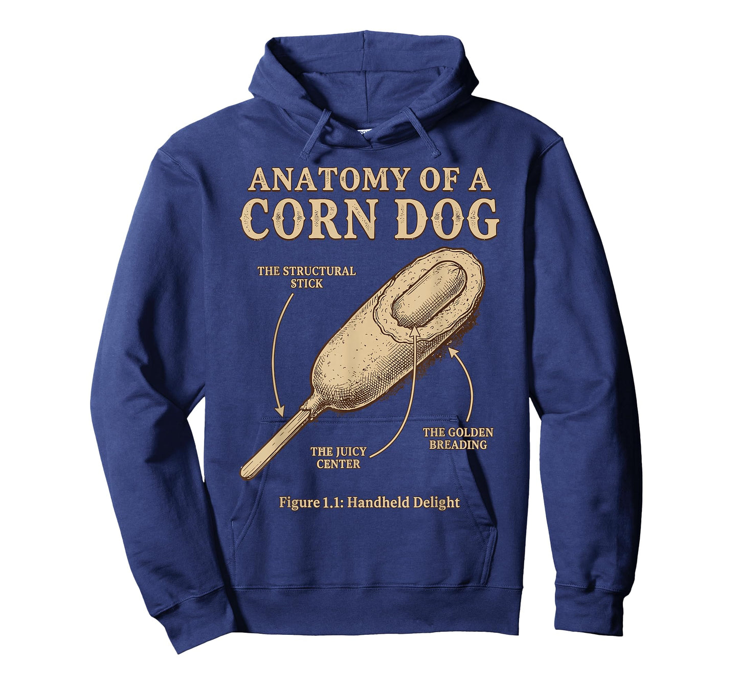 Anatomy of A Corn Dog Meme Ironic Scientific Food Diagram T-Shirt