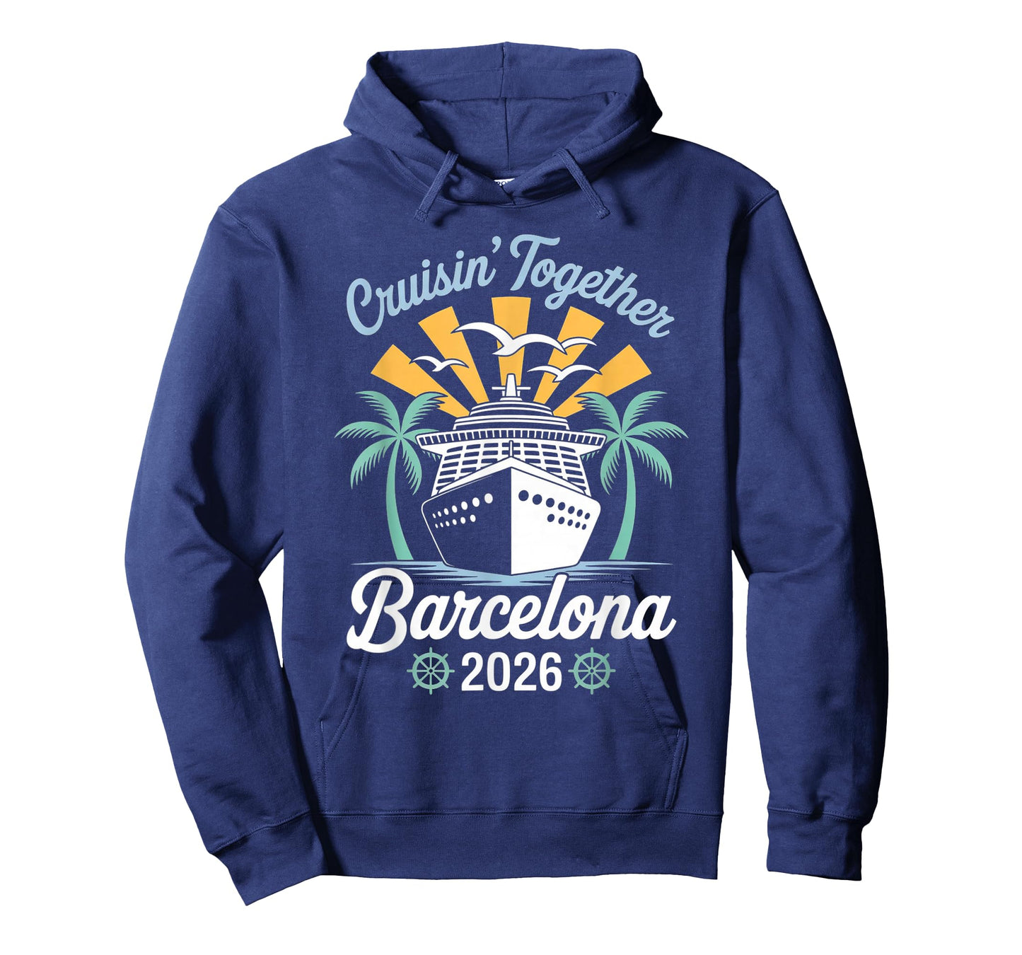 Cruisin Together Barcelona Funny Couples Cruise 2026 T-Shirt