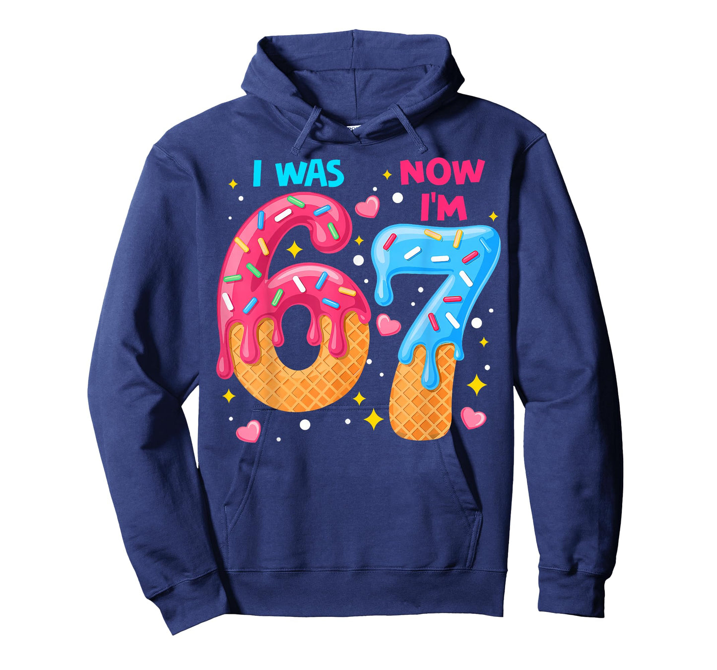 7 Year Old Birthday I was 6 Now I'm 7 Drip 67 Meme Six Seven T-Shirt