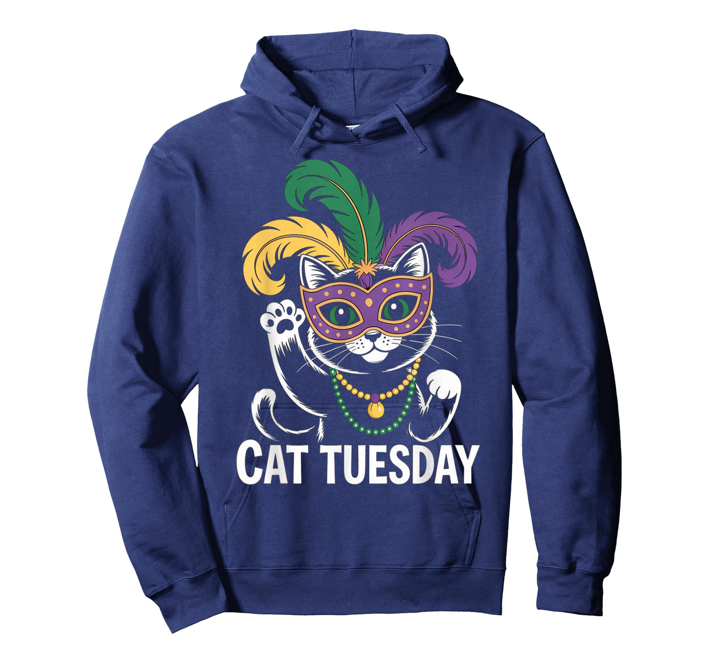 Mardi Gras Cat Tuesday New Orleans Party Cat Lover T-Shirt