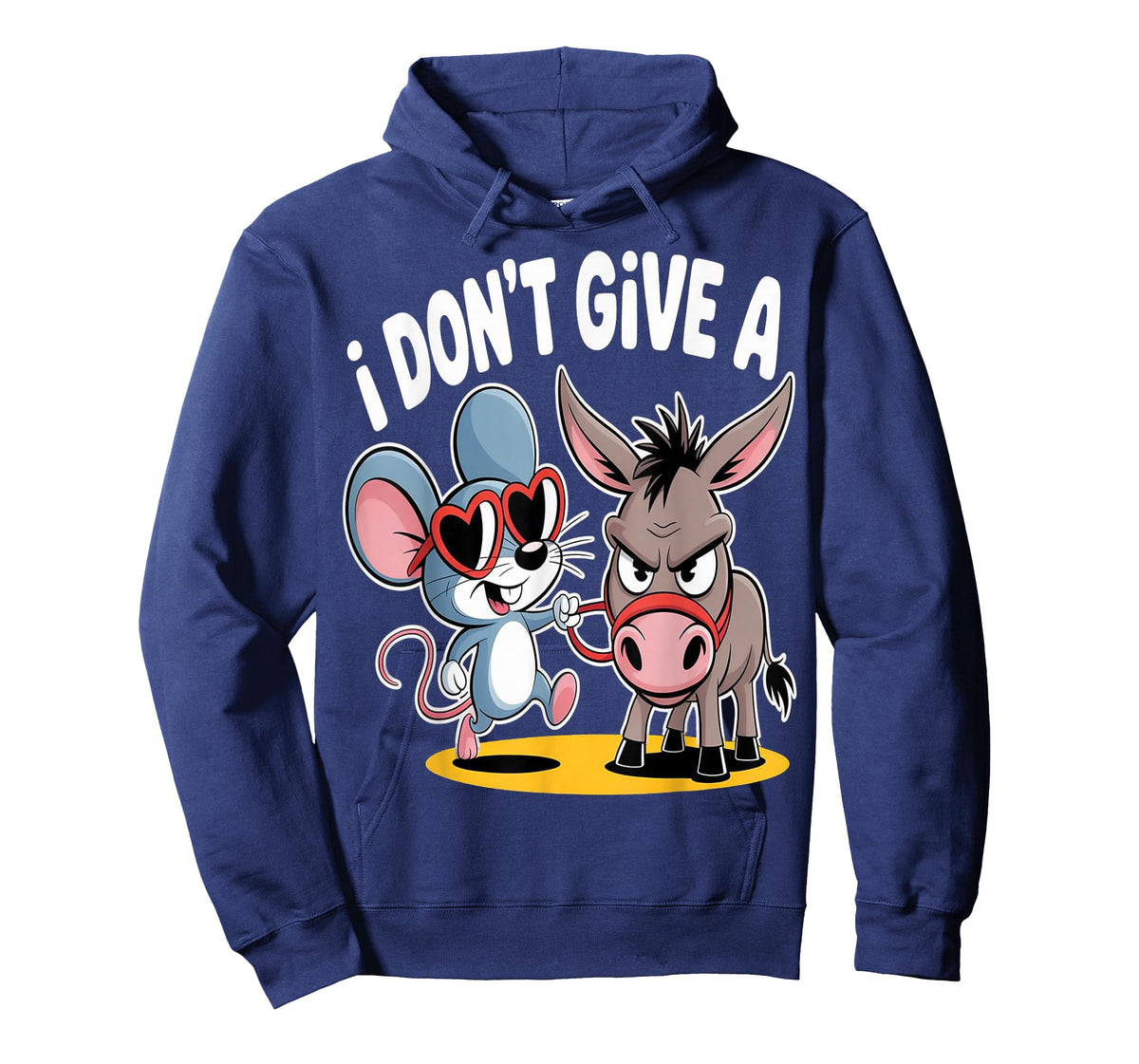 I Don't Give a Rat's Ass Mouse Donkey Sarcastic Animal Humor T-Shirt
