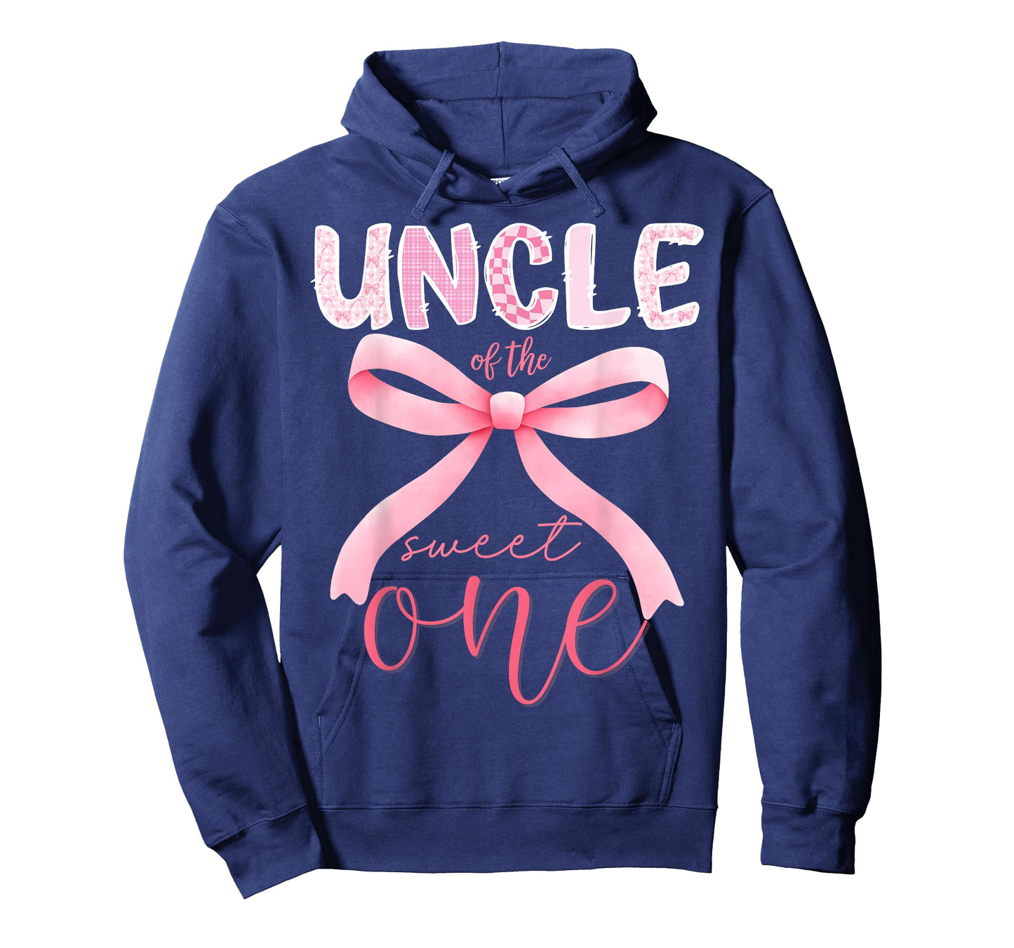 Uncle of The Sweet One Pink Coquette Bow 1st Birthday Girl T-Shirt