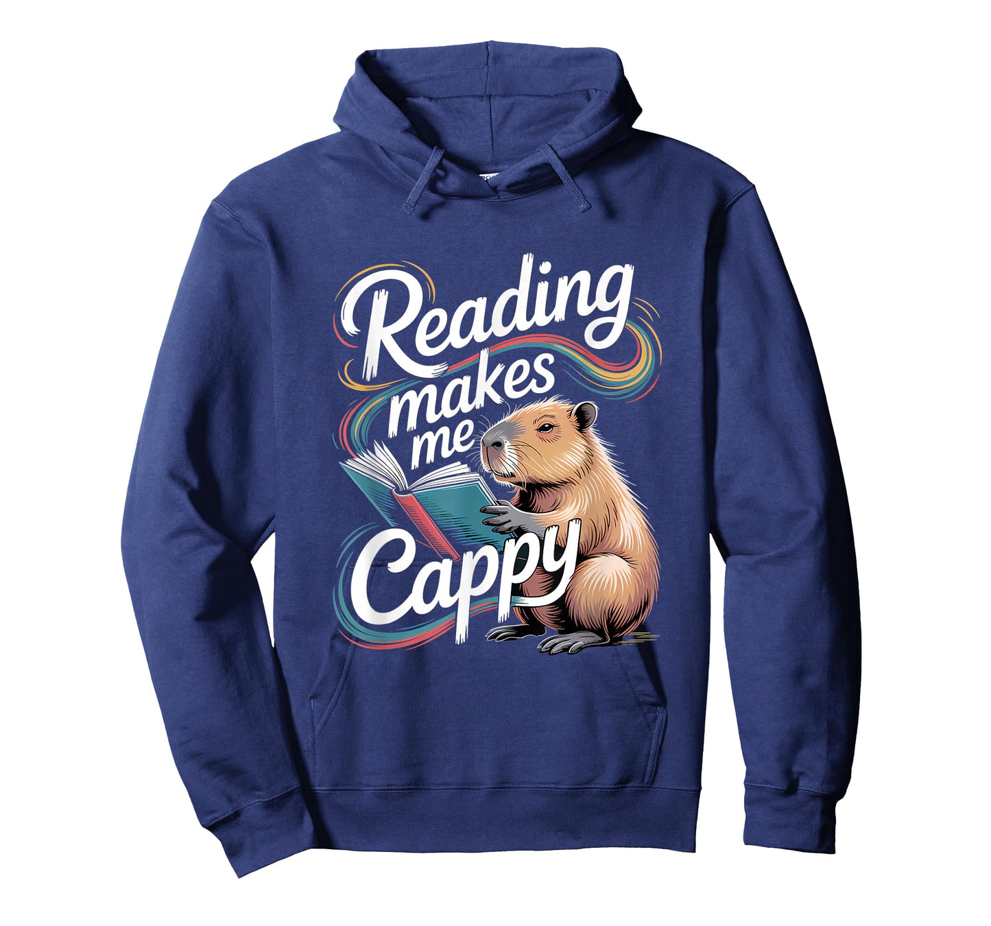 Book Lover Reading Makes Me Cappy Pun Capybara Reading T-Shirt