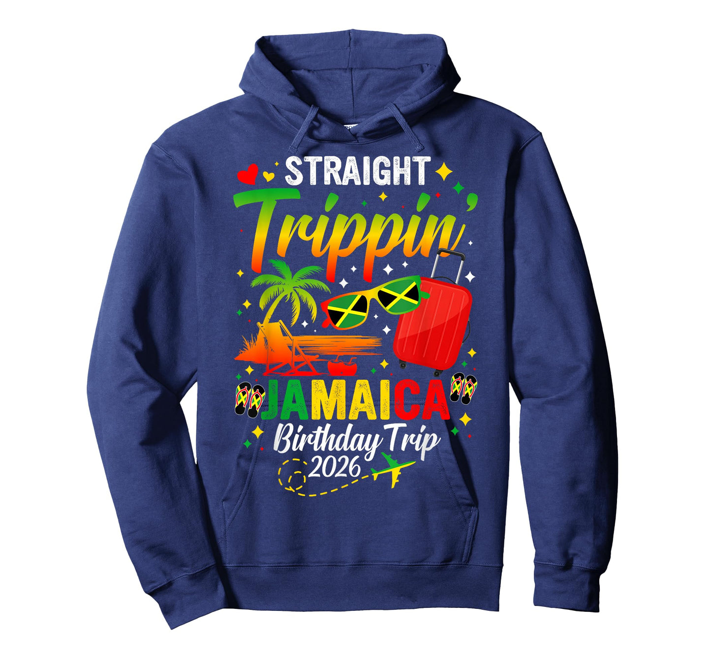 Straight Trippin' Jamaica Vacation 2026 Birthday Family Trip T-Shirt