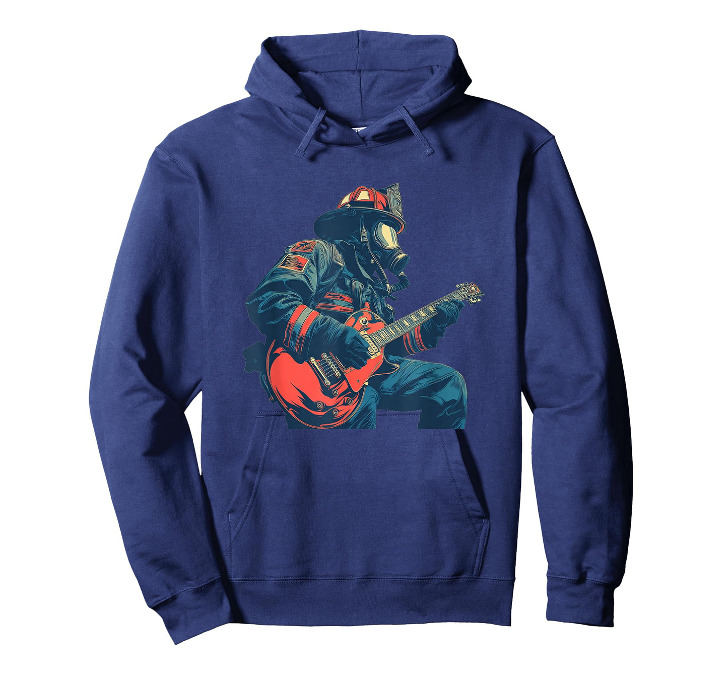 Amazing Firefighter with Electric Guitar Costume T-Shirt
