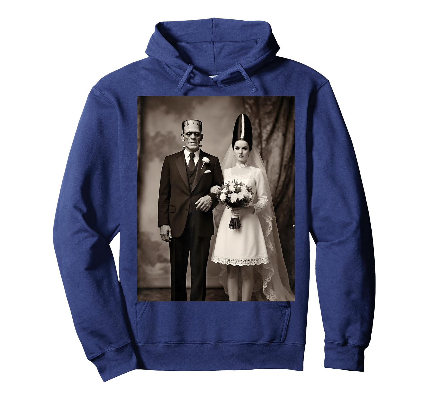 Vintage Horror Romance Frankenstein Wedding Halloween Party T-Shirt