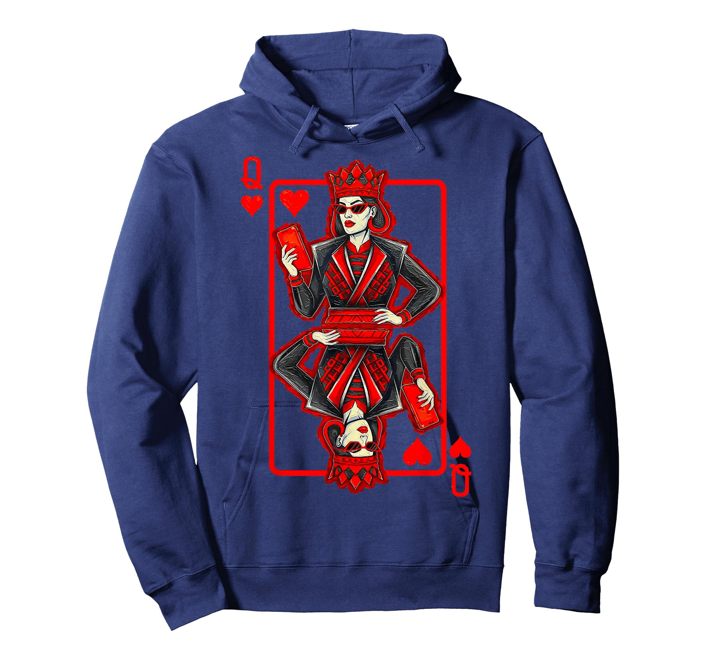 Classic Whimsical Queen of Hearts Sunglasses Playing Card T-Shirt