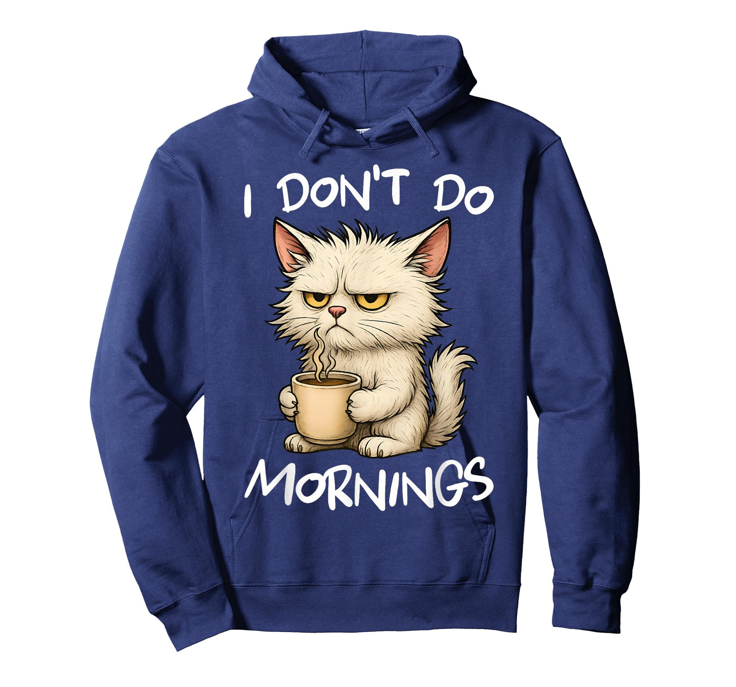 I Don't Do Mornings Funny Quote Coffee Cat Lover Gift Women T-Shirt