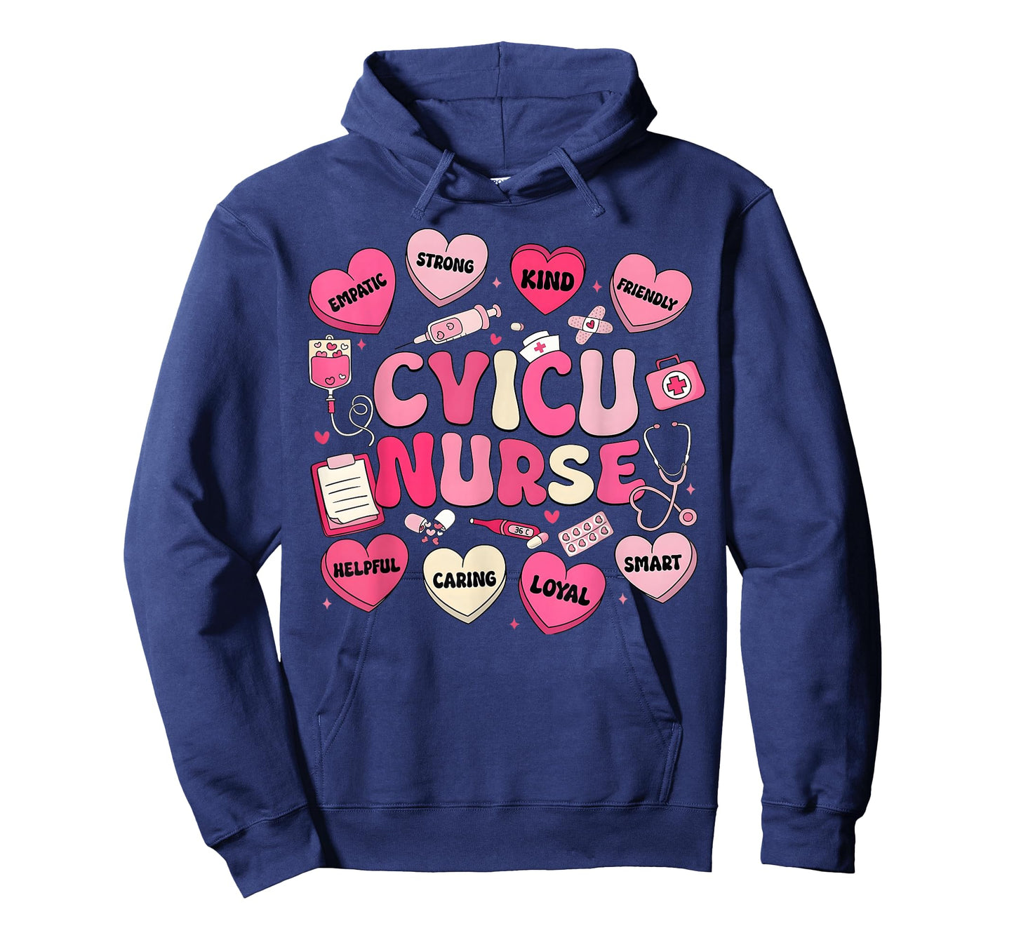 Valentine CVICU Nurse Hearts Coquette Pink Women T-Shirt