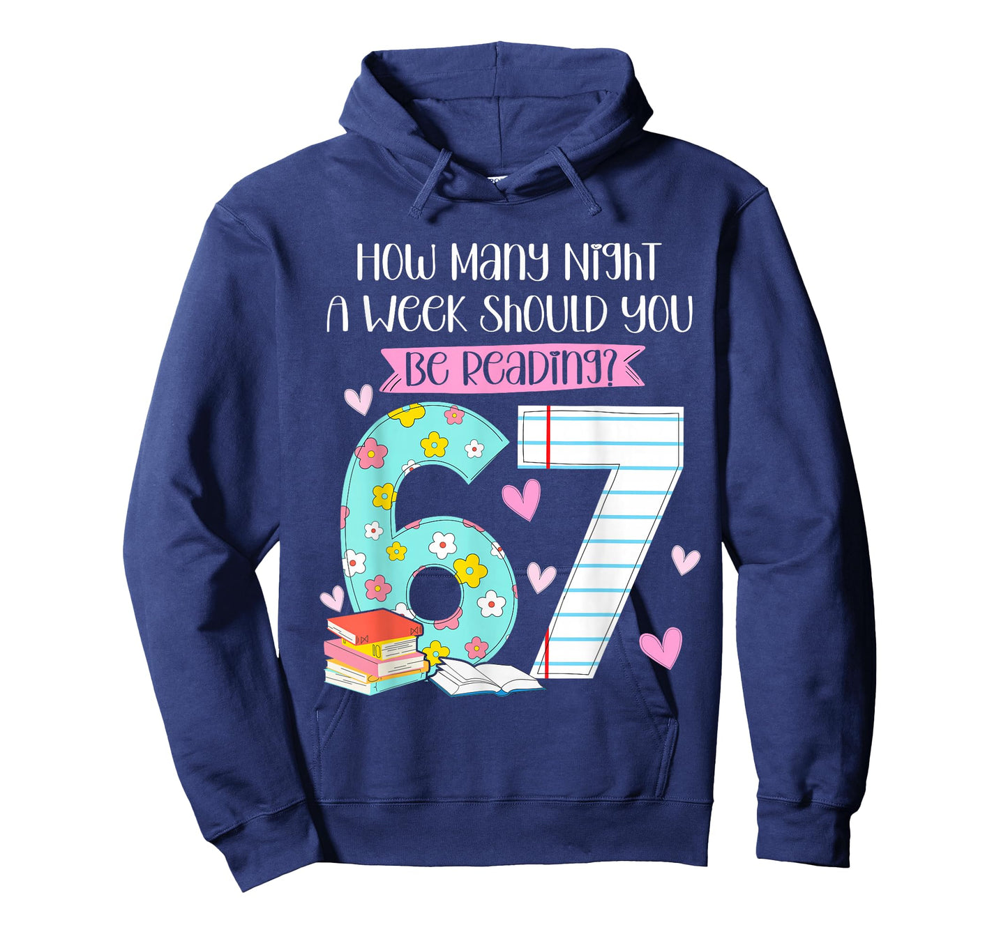 How Many Nights Reading 67 Meme Six Seven Teacher 6 7 Funny T-Shirt