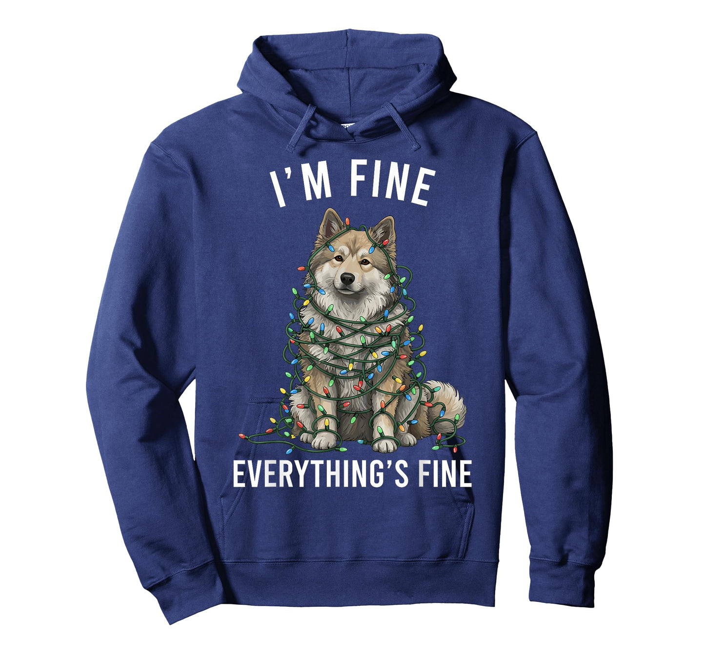 Keeshond Christmas I'm Fine Everything is Fine T-Shirt