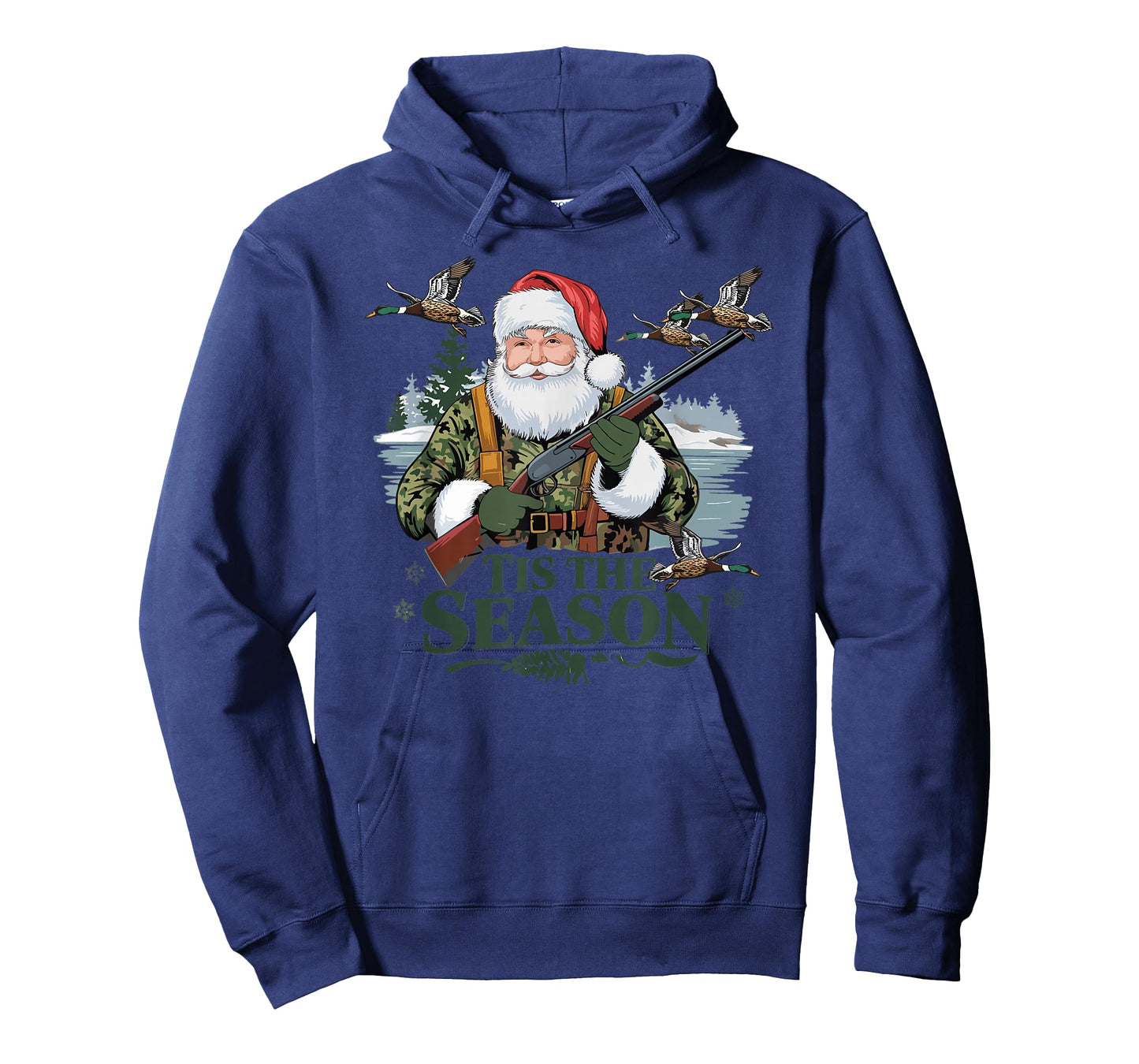 Tis The Season Santa Duck Hunting Funny Christmas Hunting T-Shirt