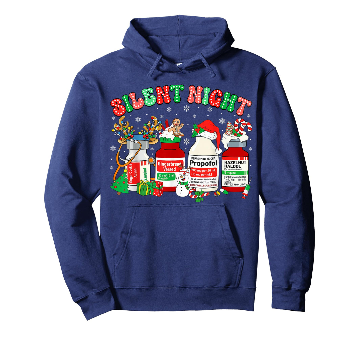 Retro Propofol Silent Night ER ED RN ICU Nurses Christmas T-Shirt