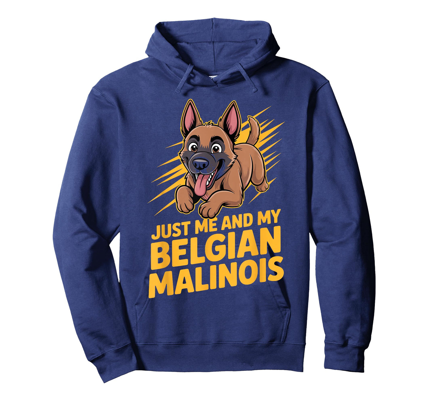 Cartoon Pet Dog Breed Funny Just me and My Belgian Malinois T-Shirt