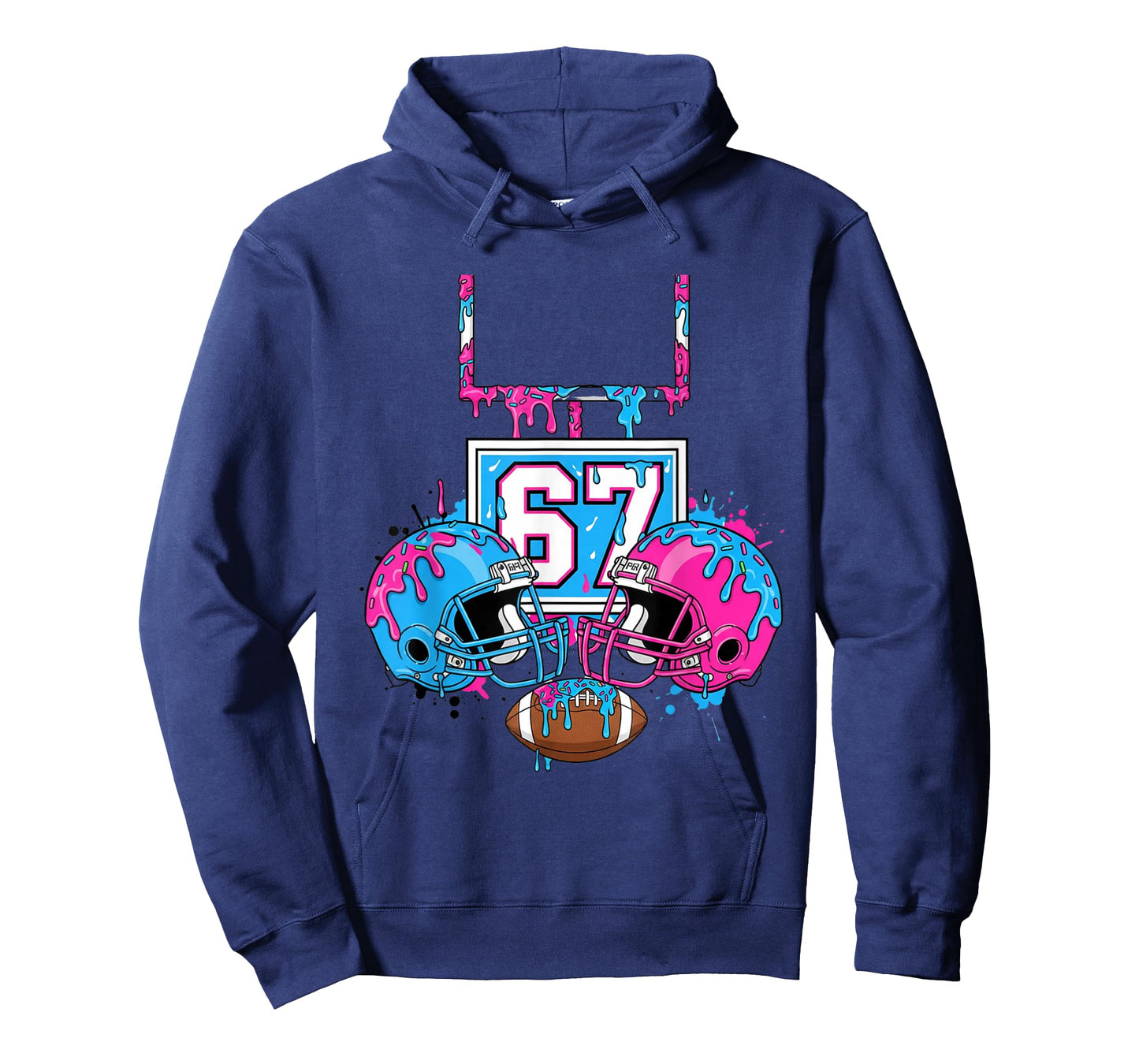 Funny 67 Football Ice Cream Drip 67th Sports Men & Women T-Shirt