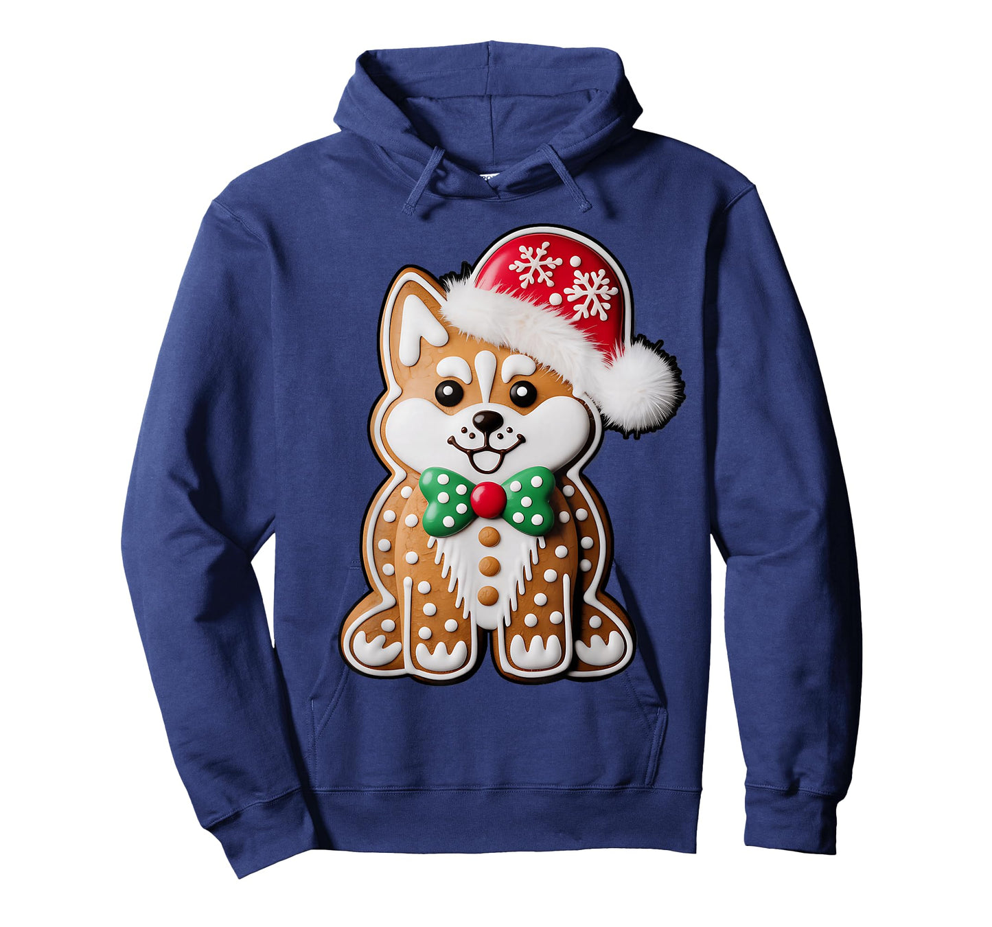 Funny Gingerbread Siberian Husky Dog Christmas Womens Mens T-Shirt
