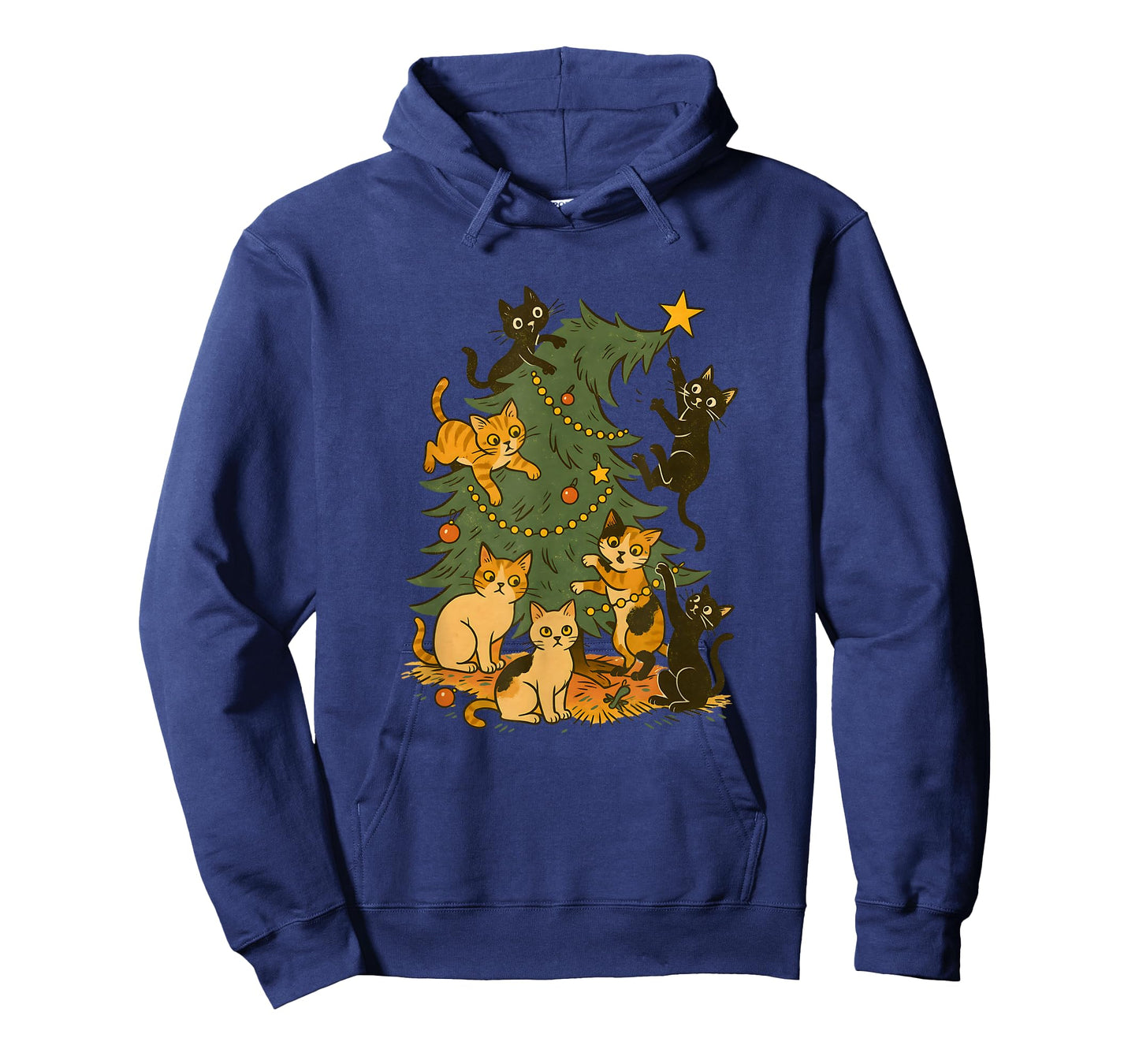 Vintage Christmas Cats Design | Funny Retro Holiday Tree Cha T-Shirt