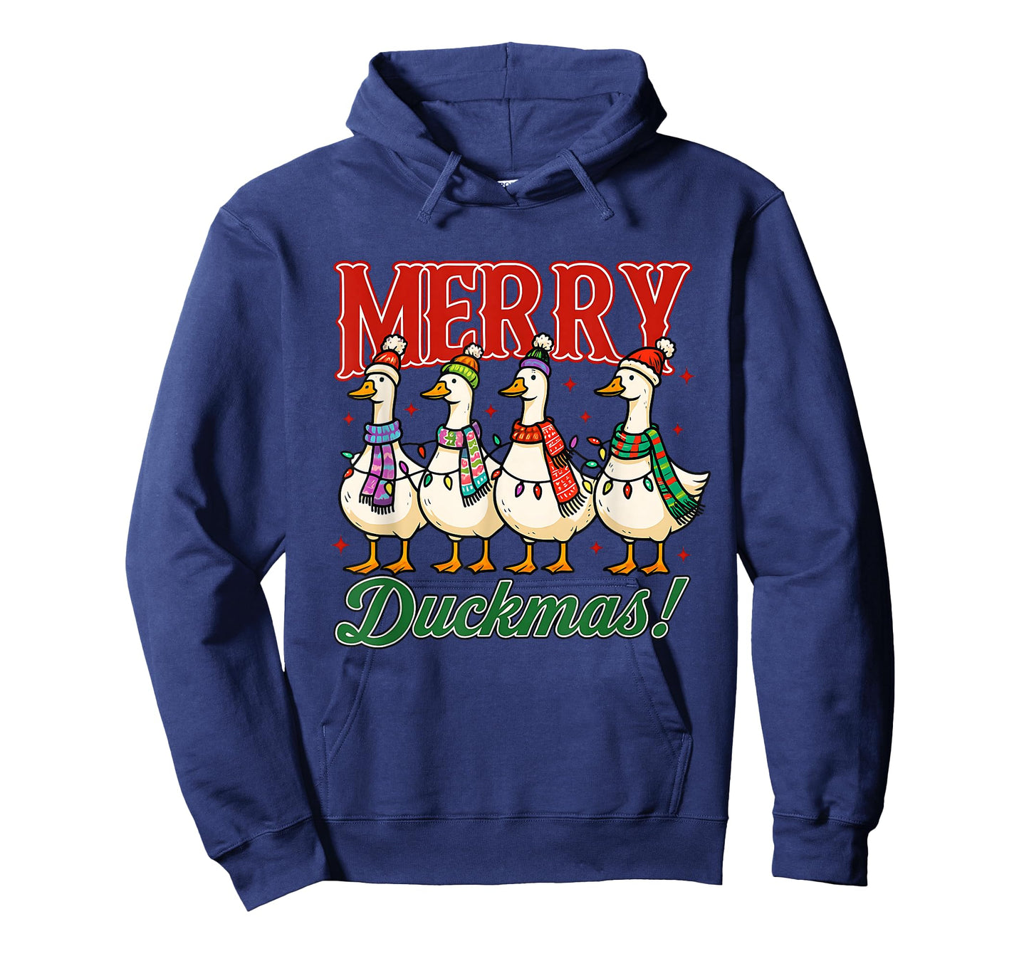 Merry Duckmas Goose in Festive Santa Christmas Hats T-Shirt