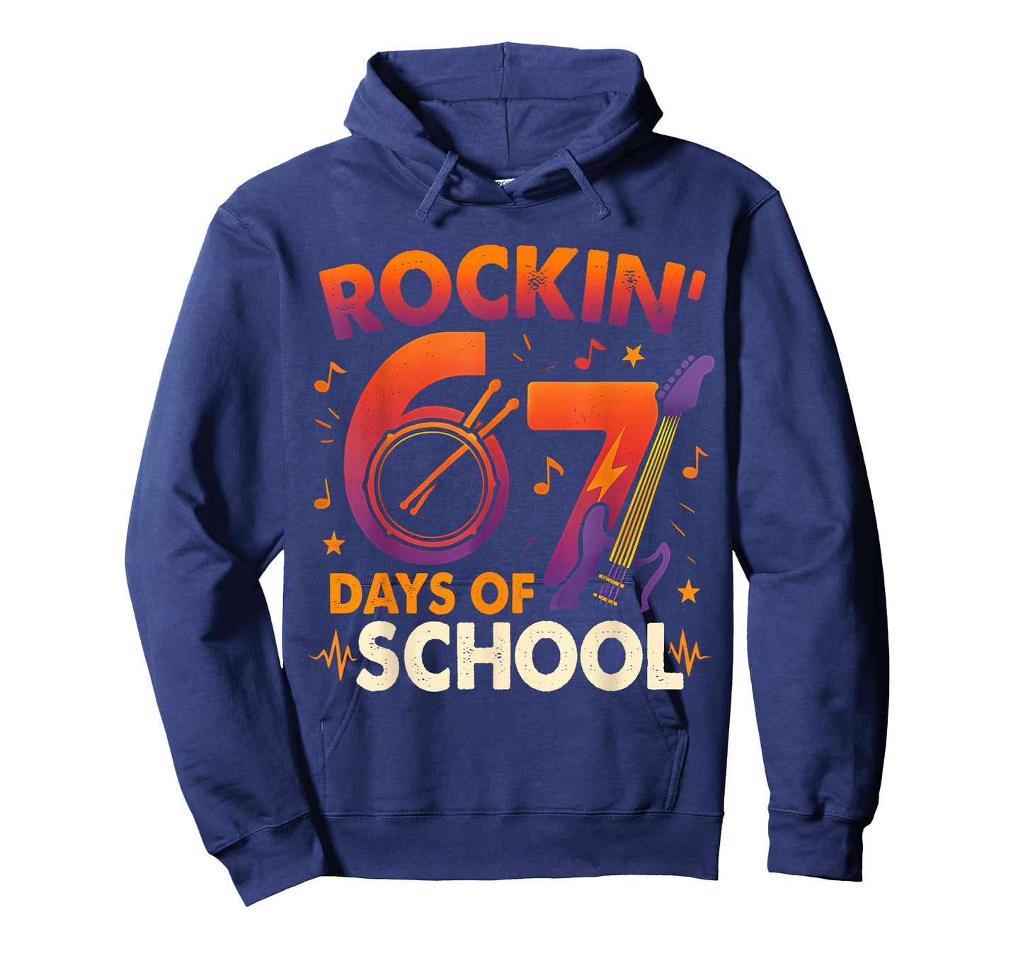Rockin 67 Days of School Six Seven Teacher Student Music 6 7 T-Shirt