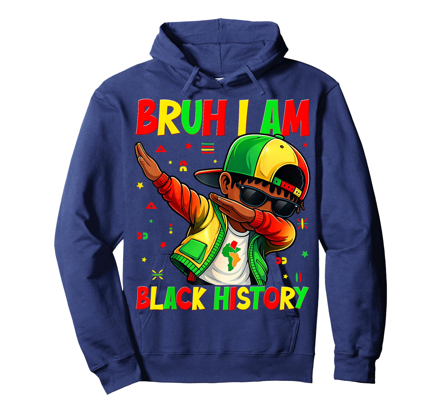 Bruh I Am Black History Month Dabbing Boy African Kid T-Shirt