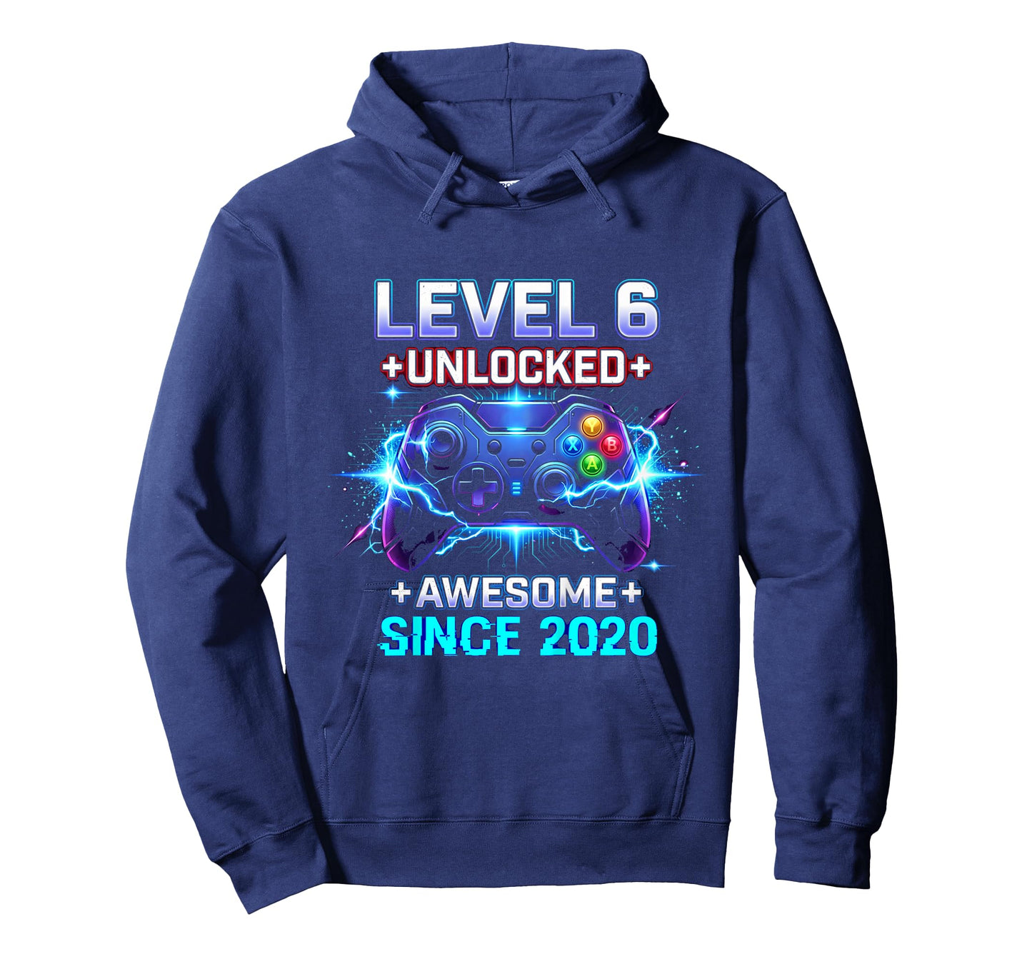 Kids Level 6 Unlocked Awesome Since 2020 6th Birthday Boy Gamer T-Shirt