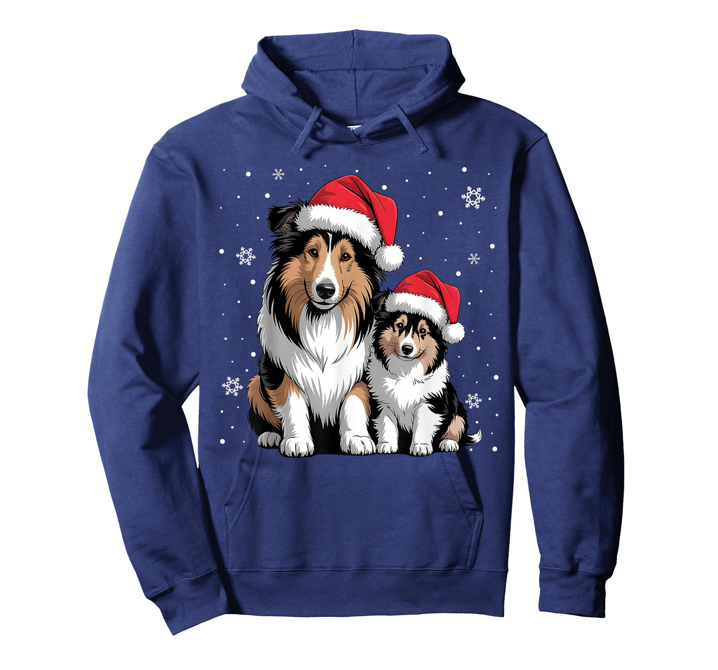 Christmas Rough Collie Dog Matching Pajama Santa Dog Lovers T-Shirt
