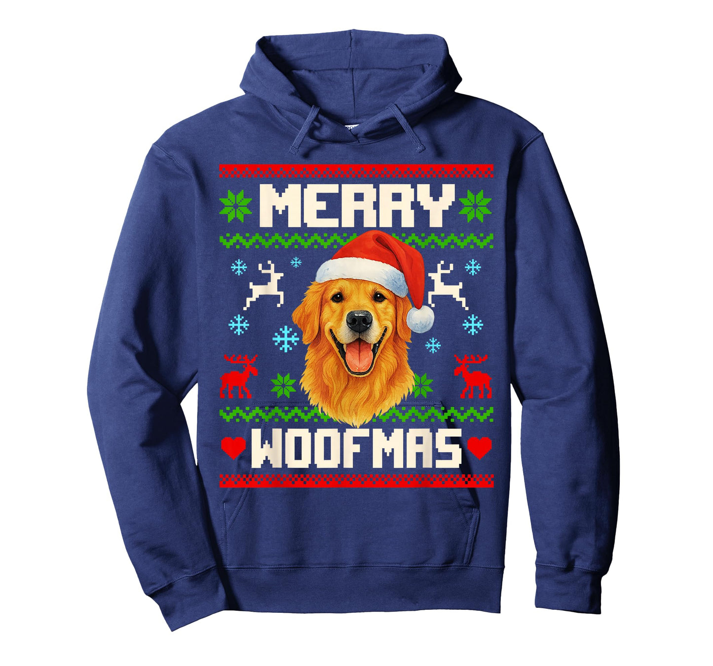 Golden Retriever Dog Christmas Ugly Sweater Dog Lover Xmas T-Shirt