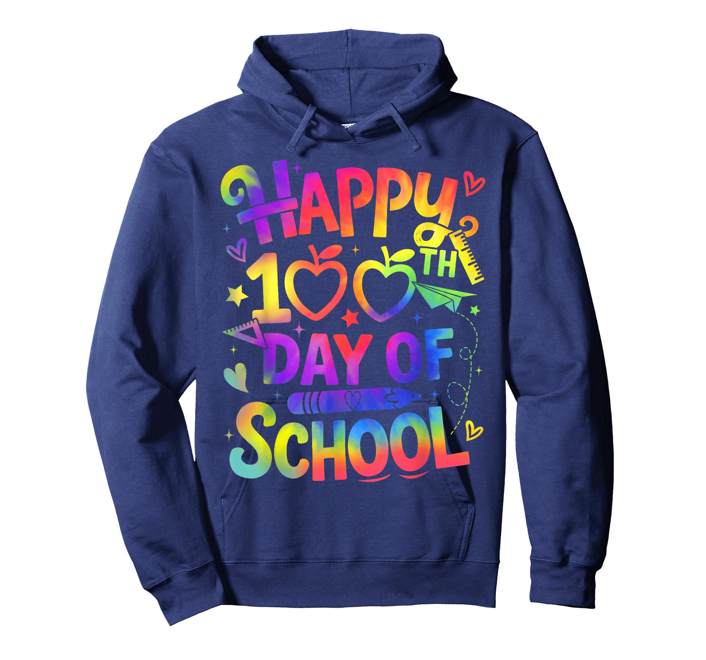 Happy 100th Day of School Teacher Tie Dye Men Women Kid T-Shirt