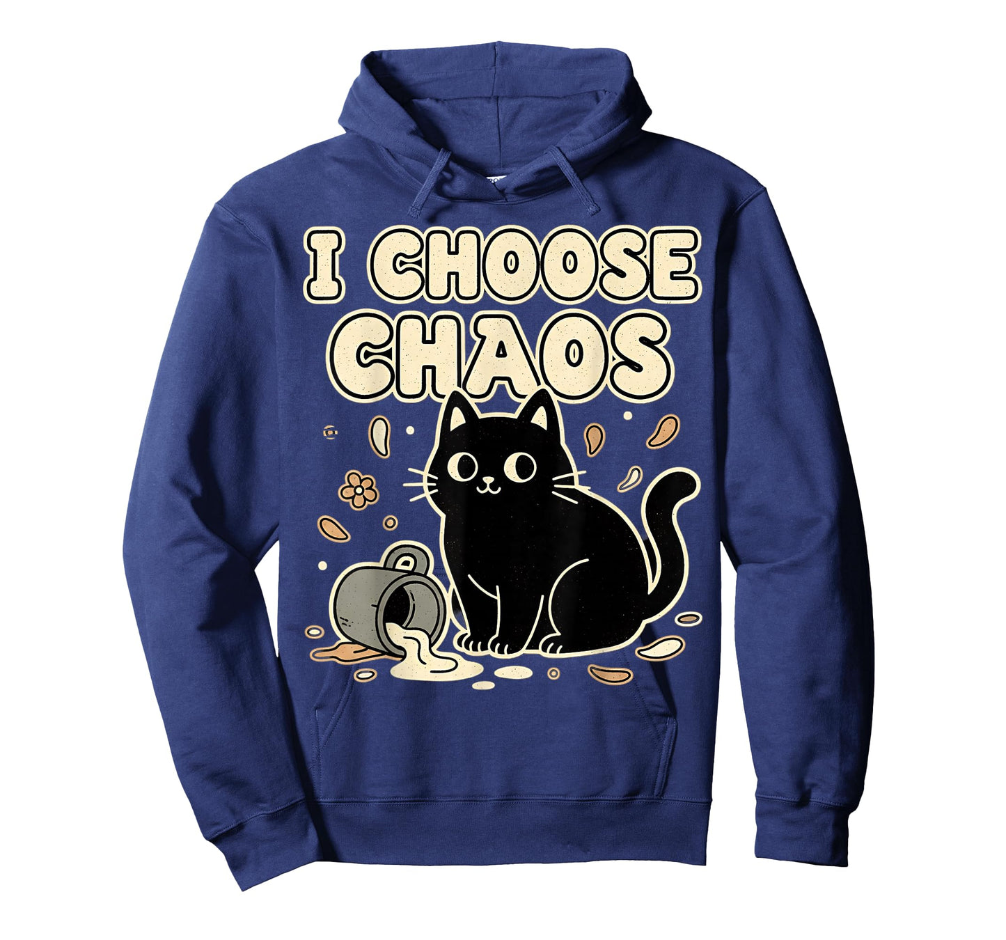 I Choose Chaos Cute Ironic Sarcastic Funny Cat Graphic T-Shirt