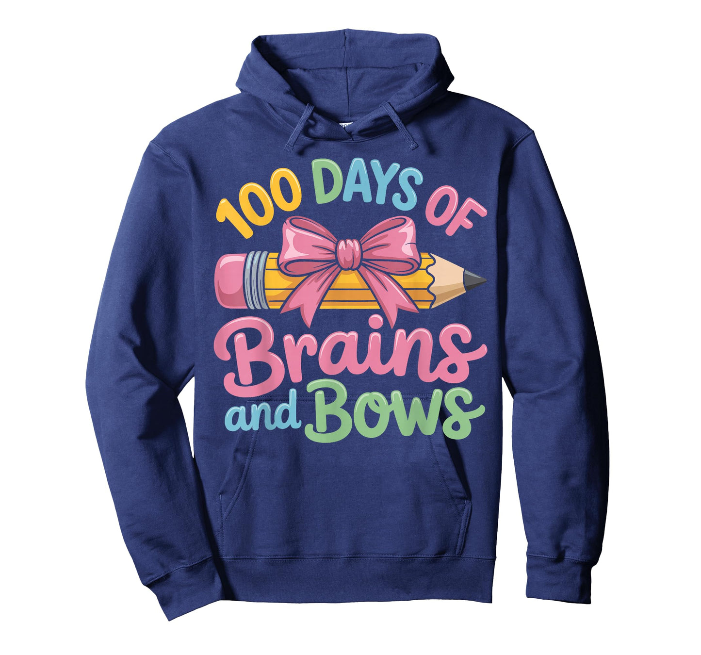 100 Days of Brains and Bows Funny 100 Days of School T-Shirt