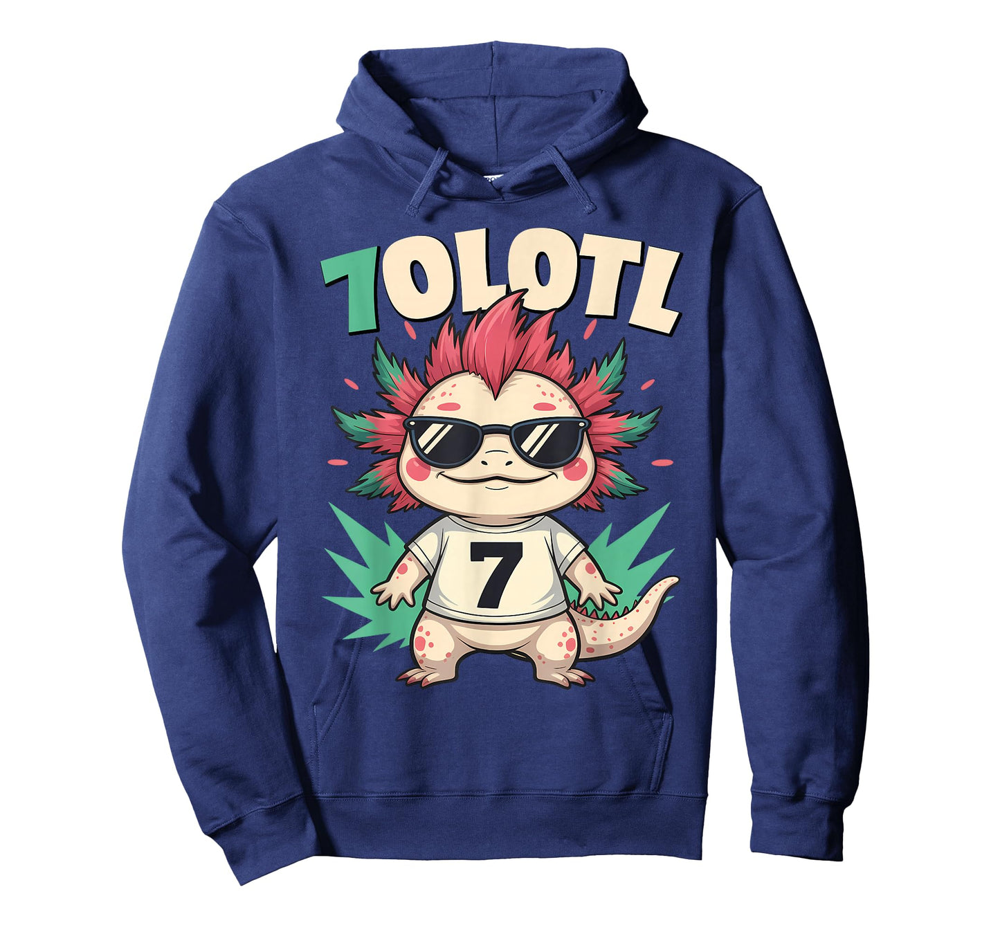 7olotl Sevenolotl – Funny Axolotl Halloween Number 7 Costume T-Shirt
