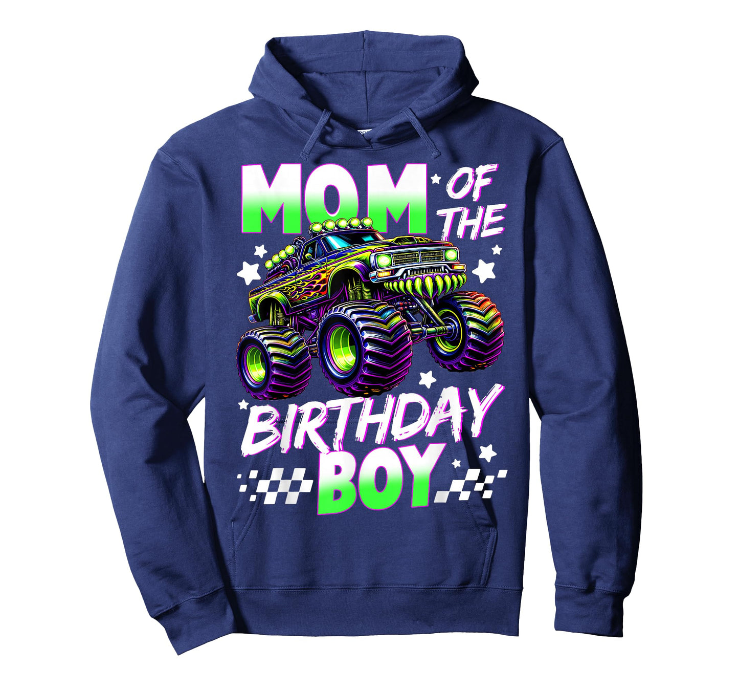 Mom of The Birthday Boy Monster Truck Family Matching Party T-Shirt