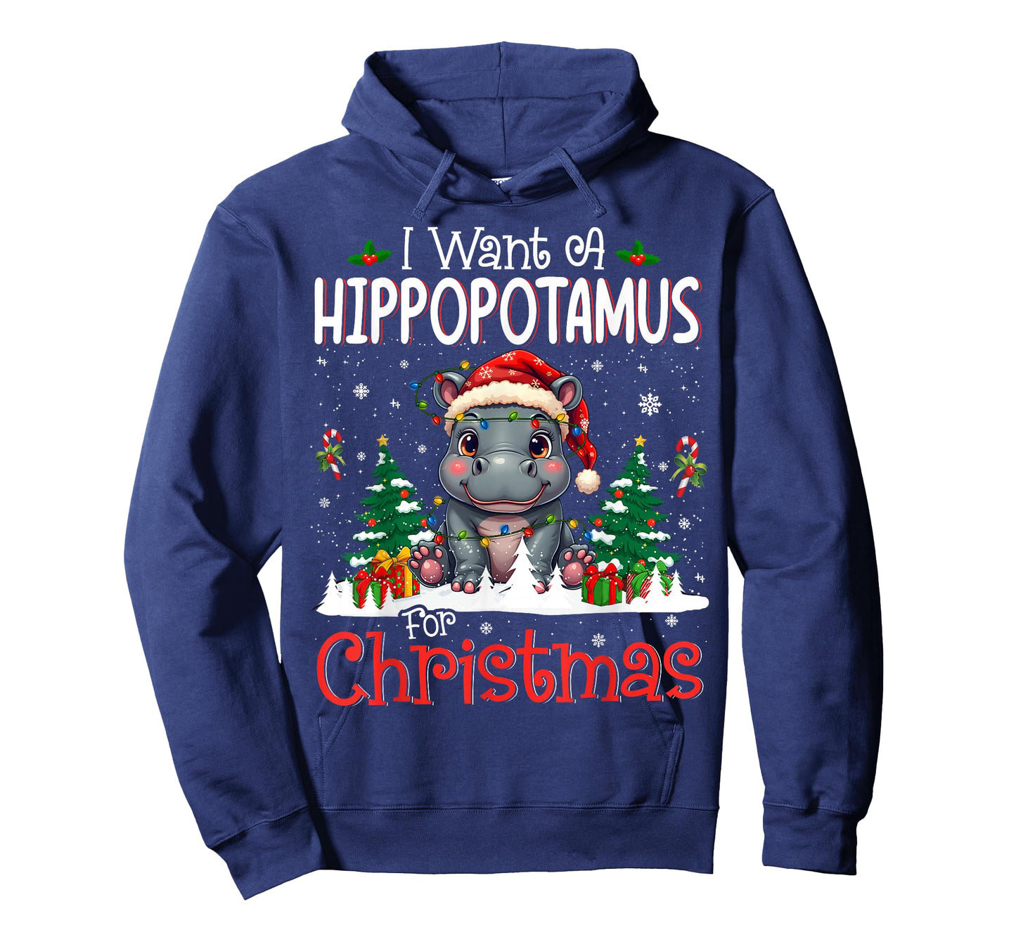I Want A Hippopotamus for Christmas Xmas Hippo for Kid Women T-Shirt