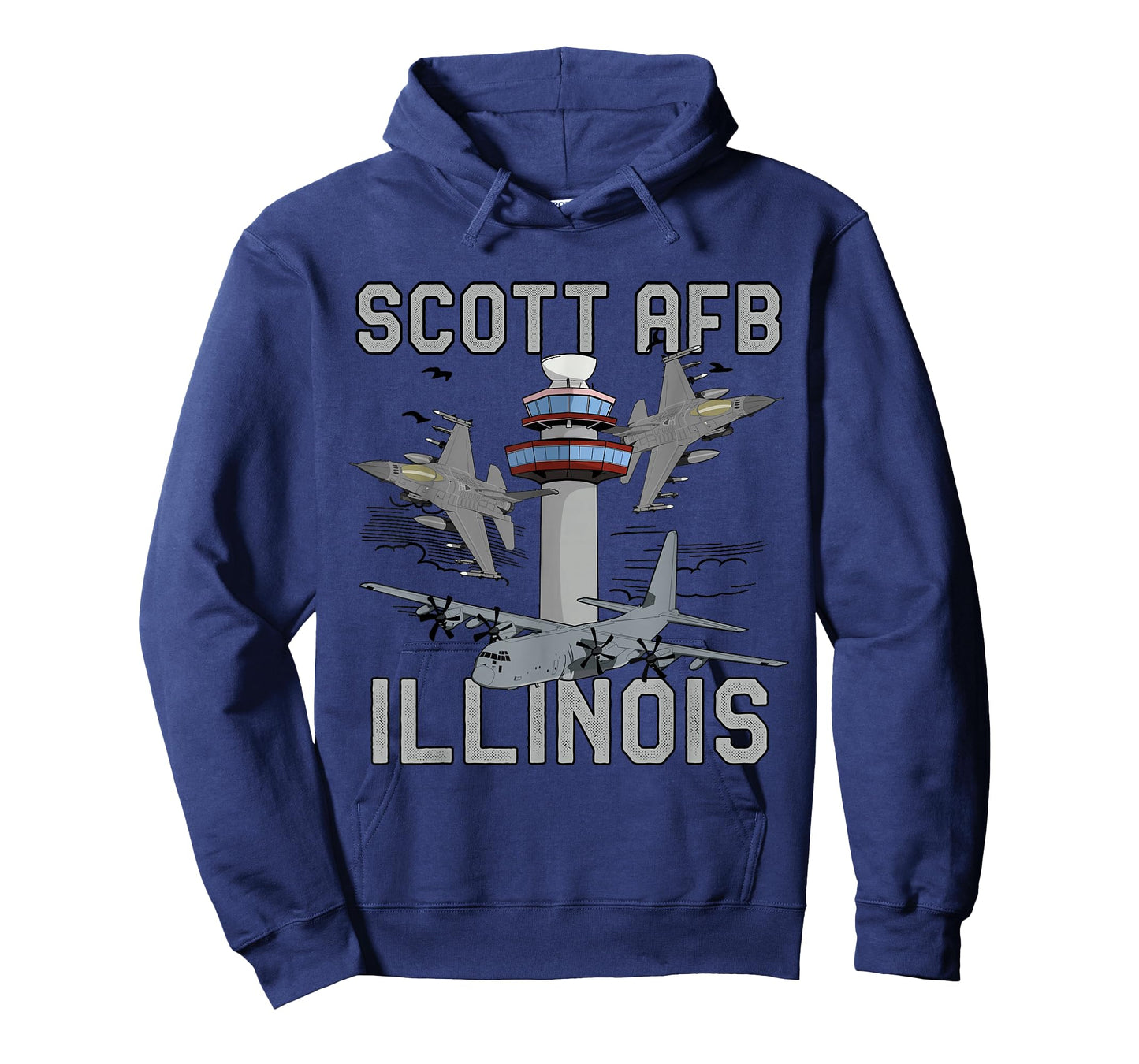 Scott AFB Illinois Air Force Base Fighter Jets Vintage Tee T-Shirt
