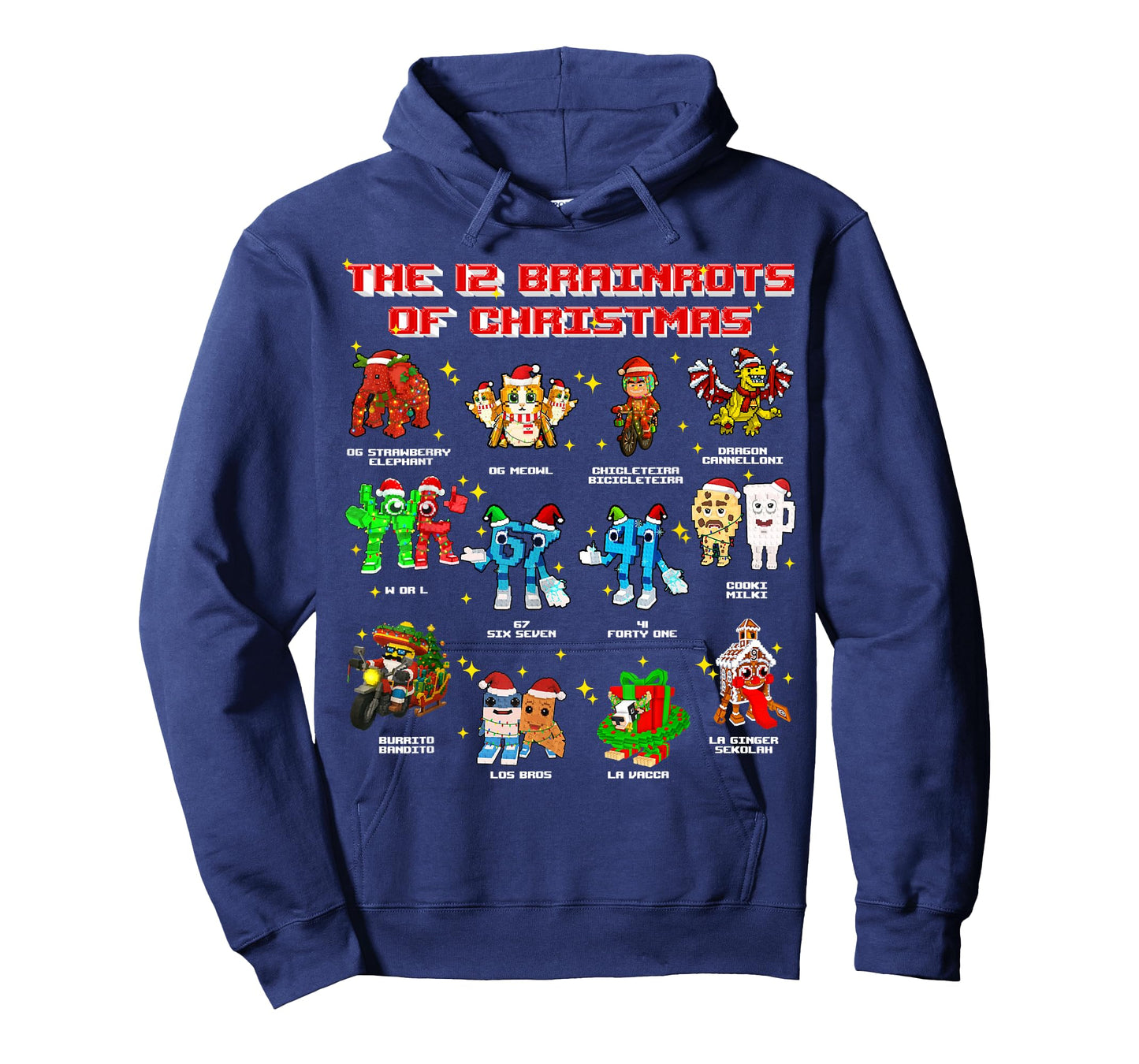 The 12 Brainrots of Christmas Funny Brainrot for Kids Teens T-Shirt