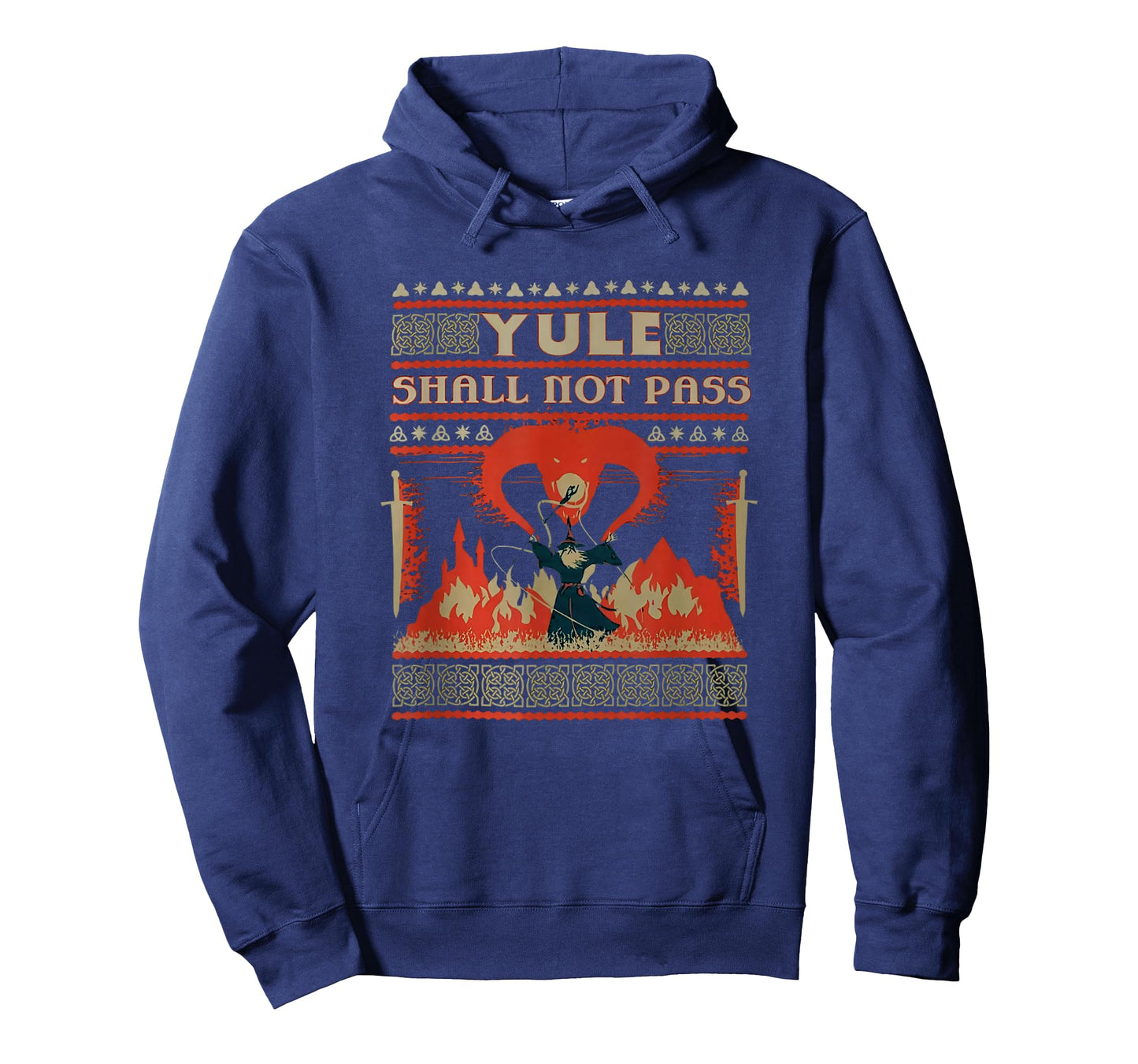 Yule Shall not Pass Fantasy Wizard Holiday Pun T-Shirt