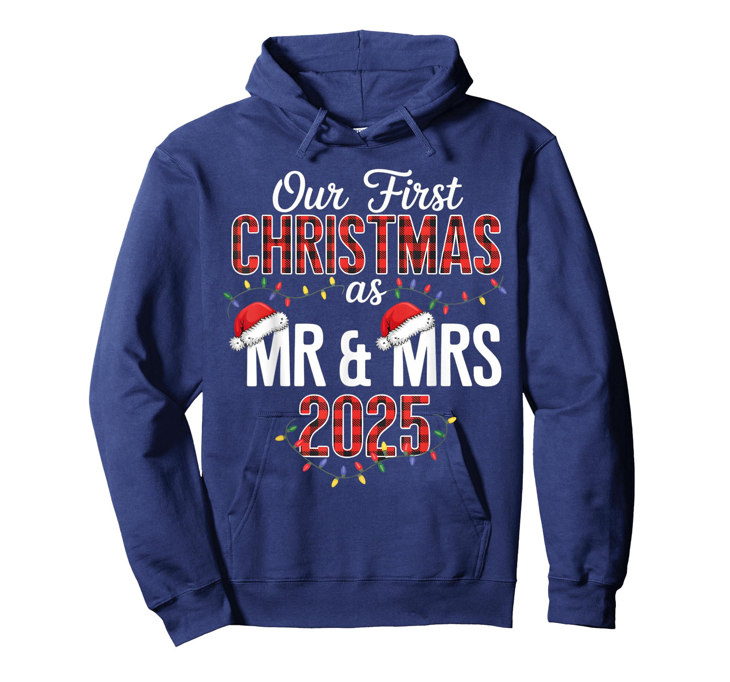 Our First Christmas As Mr & Mrs 2025 Couple Pajamas Matching T-Shirt
