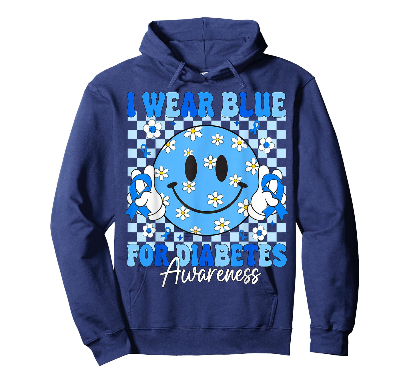I Wear Blue for Diabetes Awareness Support Squads Men Women T-Shirt