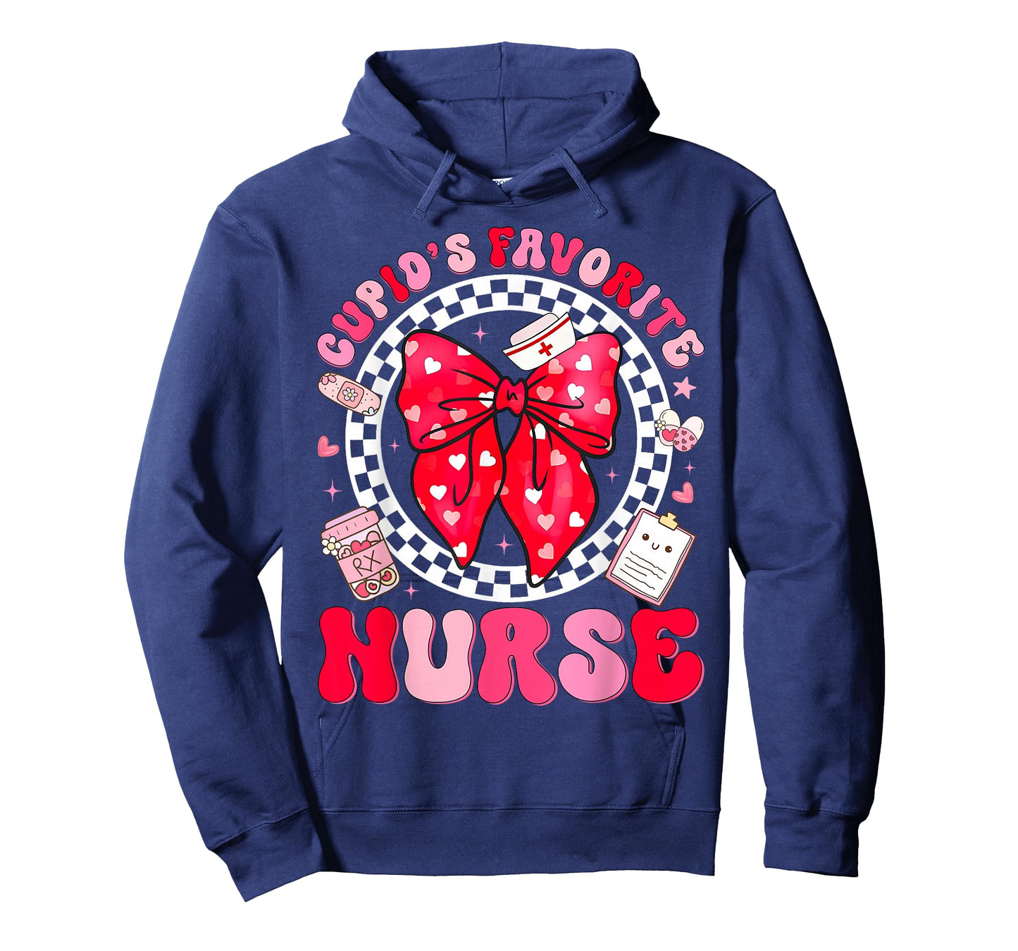 Cupid's Favorite Nurse Valentine Coquette Bow Girl Women T-Shirt