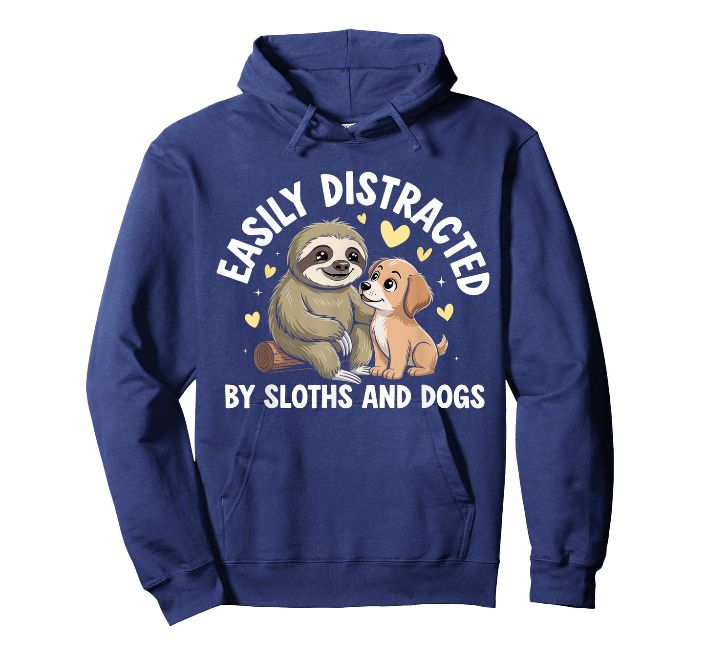 Funny Easily Distracted by Sloths and Dogs T-Shirt