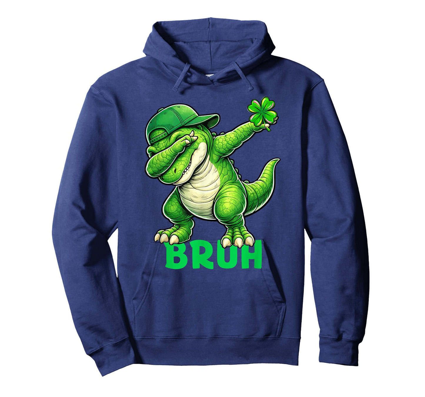Bruh Dab Dinosaur Clovers Funny Kids Boys Men St Patrick Day T-Shirt