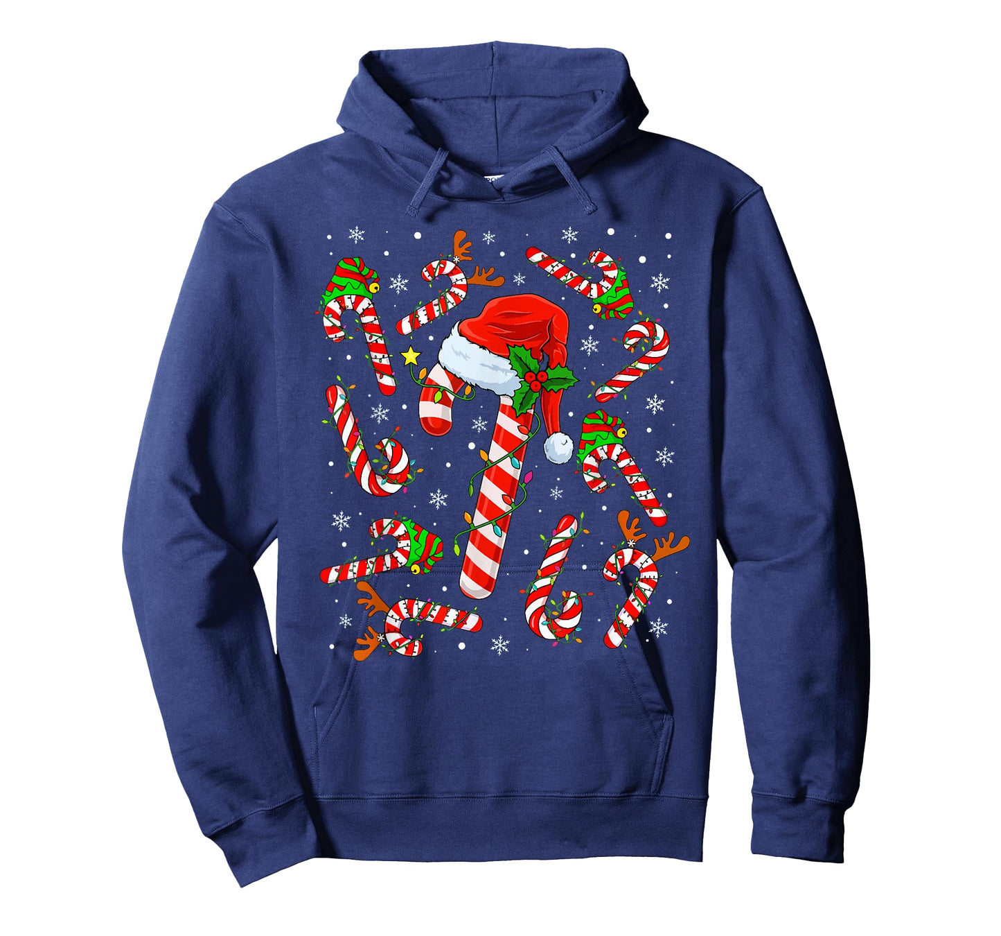Christmas Candy Cane Santa Xmas Kids Toddler Youth Women Men T-Shirt