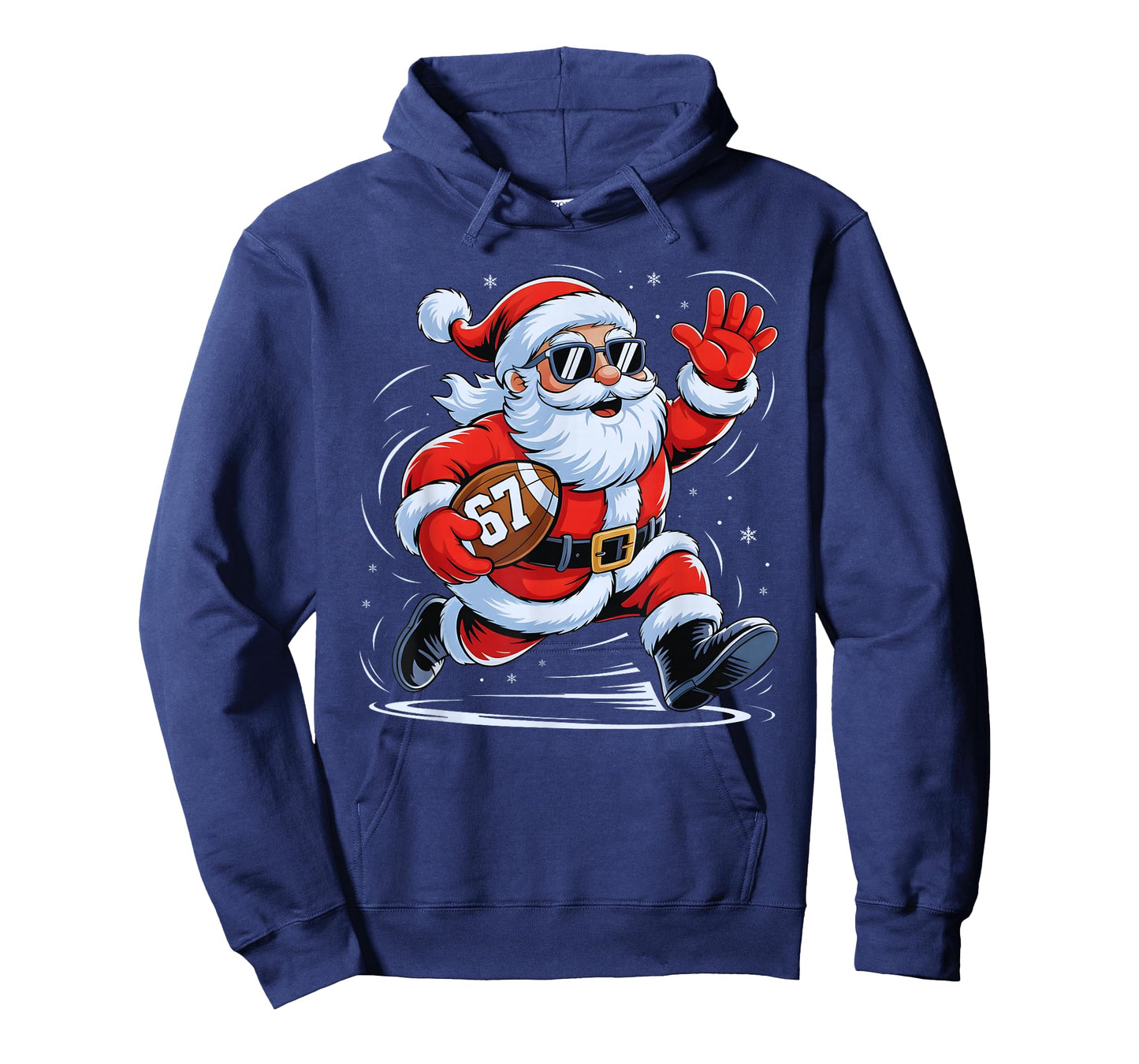 Funny Football Santa 67 Christmas Xmas Holiday Boys Kids T-Shirt