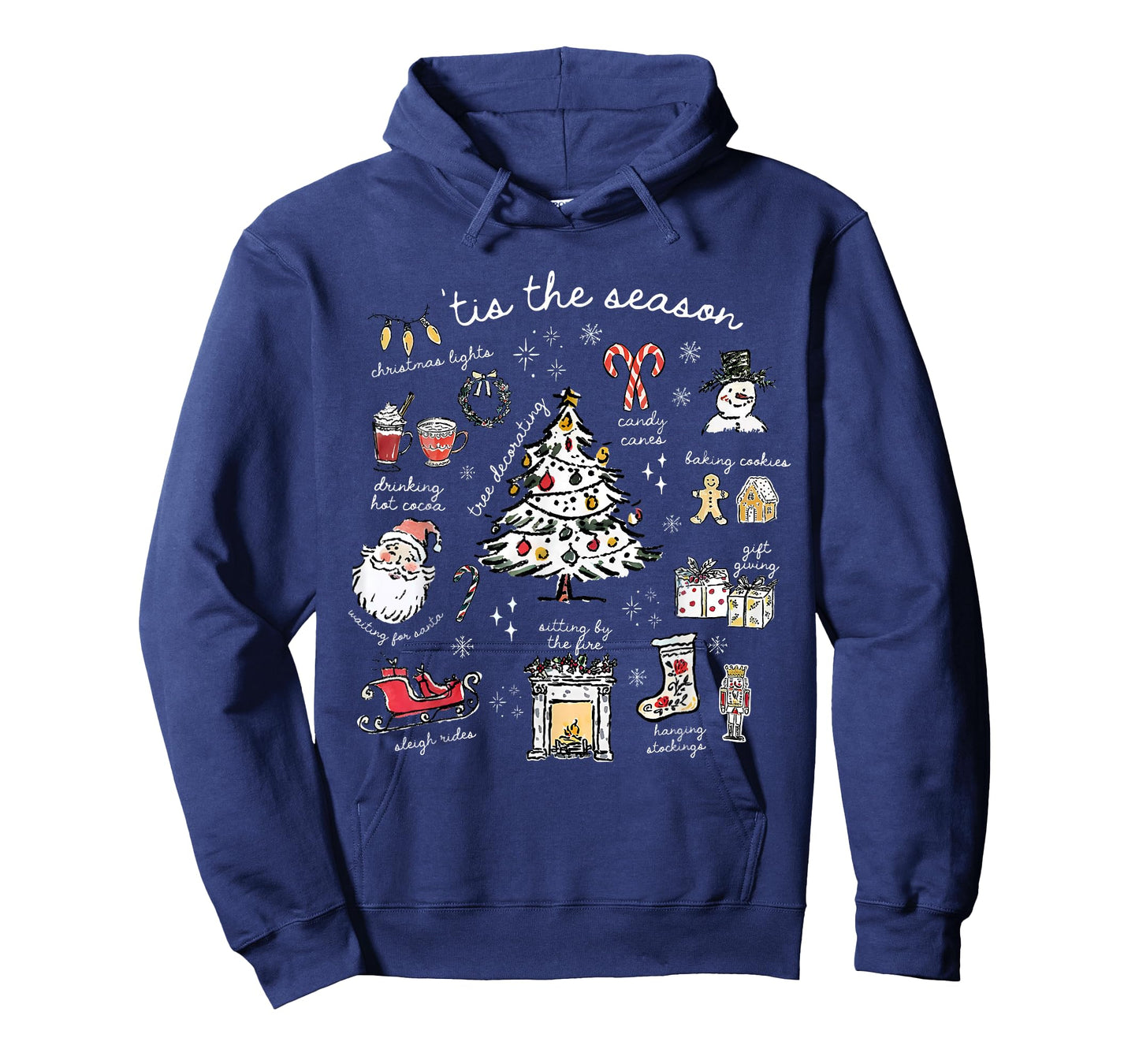Retro Vintage Tis The Season Merry Christmas Doodles Snowman T-Shirt